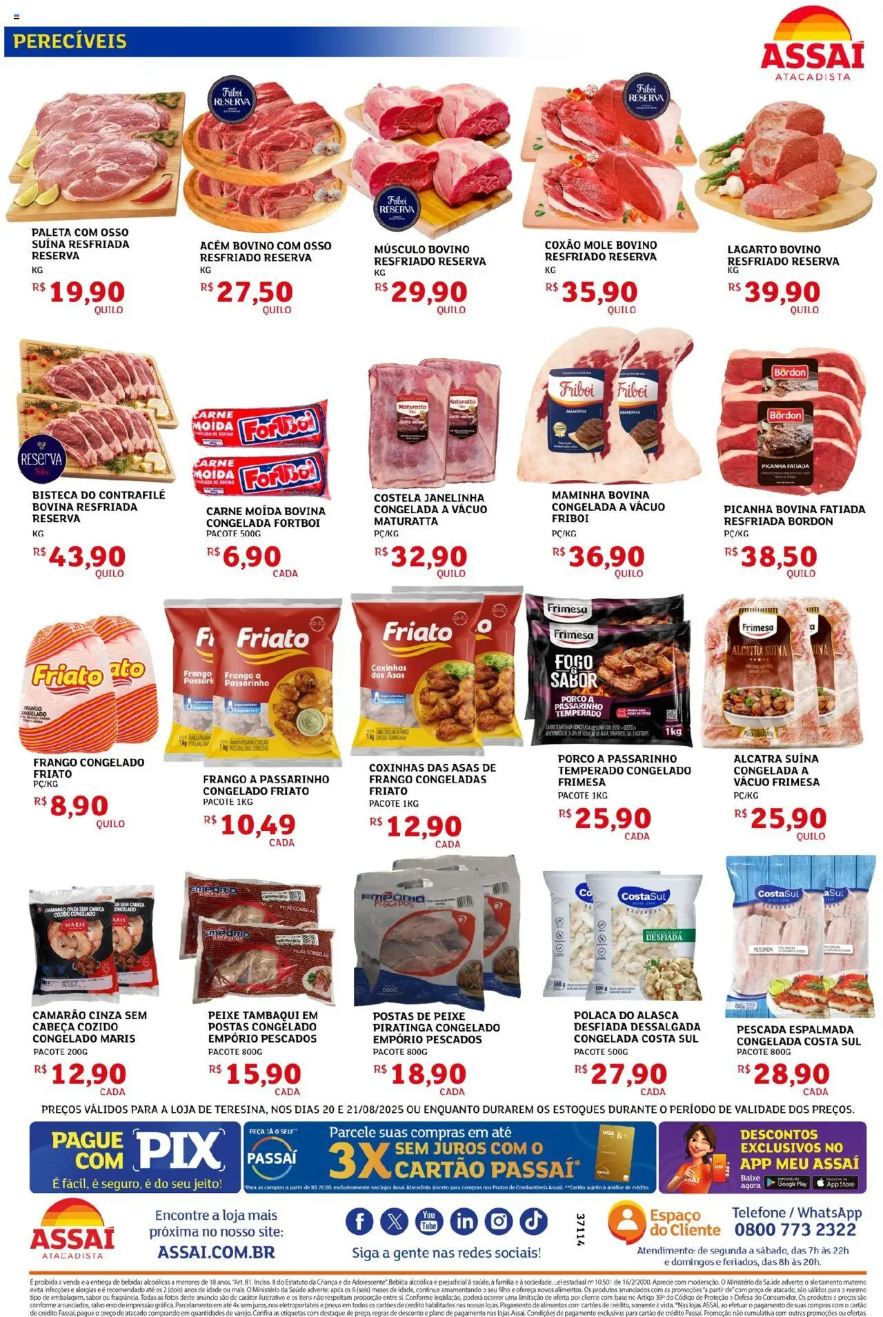 Assaí Atacadista Folheto - válido de 20.08.2025 | Página: 2 | Produtos: Maminha, Carne, Sal, Carne moída