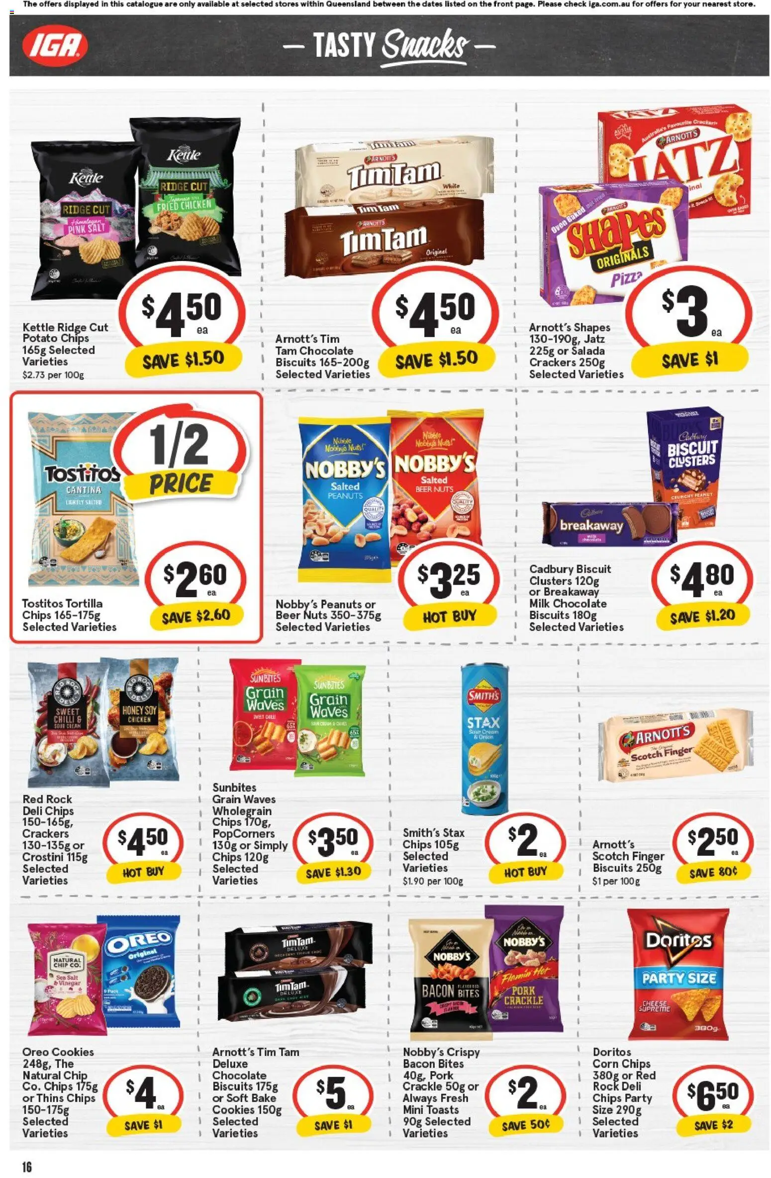IGA catalogue - valid from 29.10.2025 | Page: 15 | Products: Chocolate, Pizza, Biscuits, Kettle