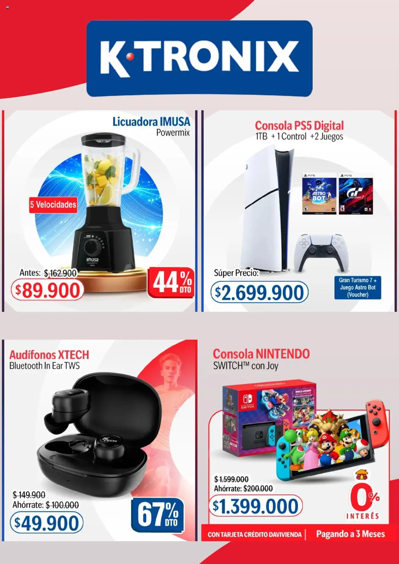 Ktronix revista - valida desde el 11.10.2025 | Página: 5 | Productos: Audífonos, Juego, Licuadora