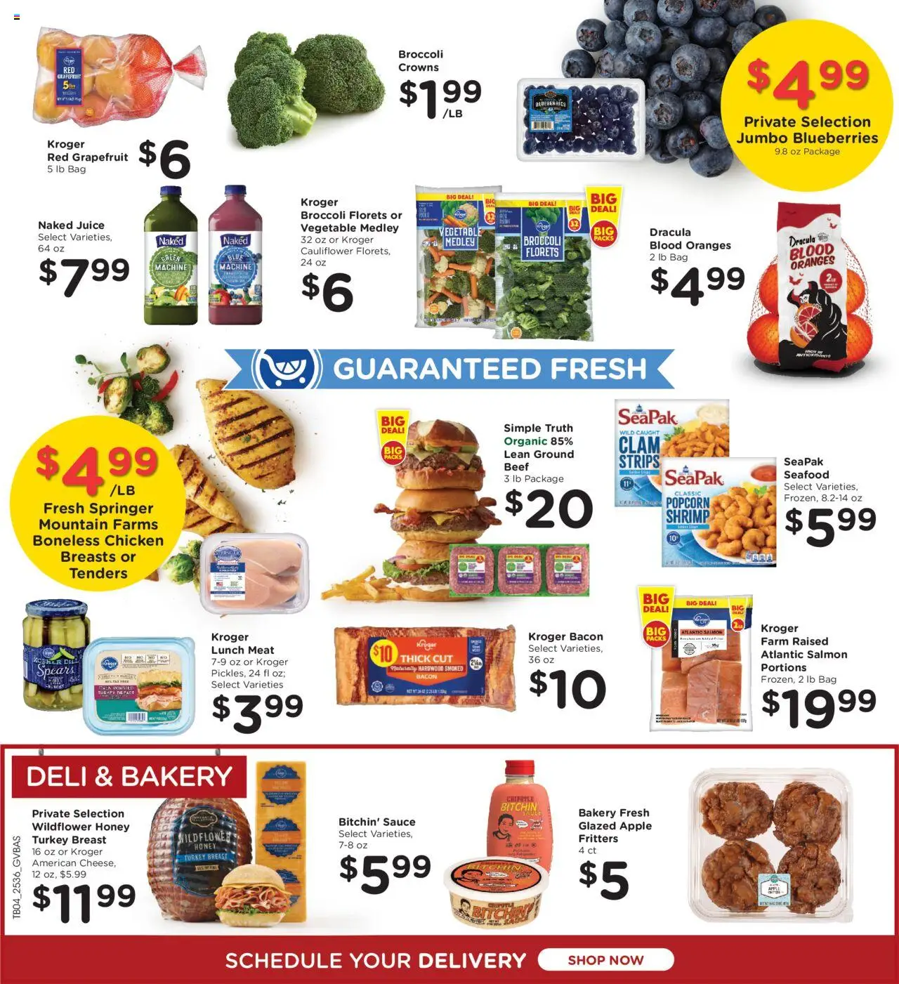 Kroger Ad - valid from 08.10.2025 | Page: 10 | Products: Broccoli, Oranges, Beef, Bag