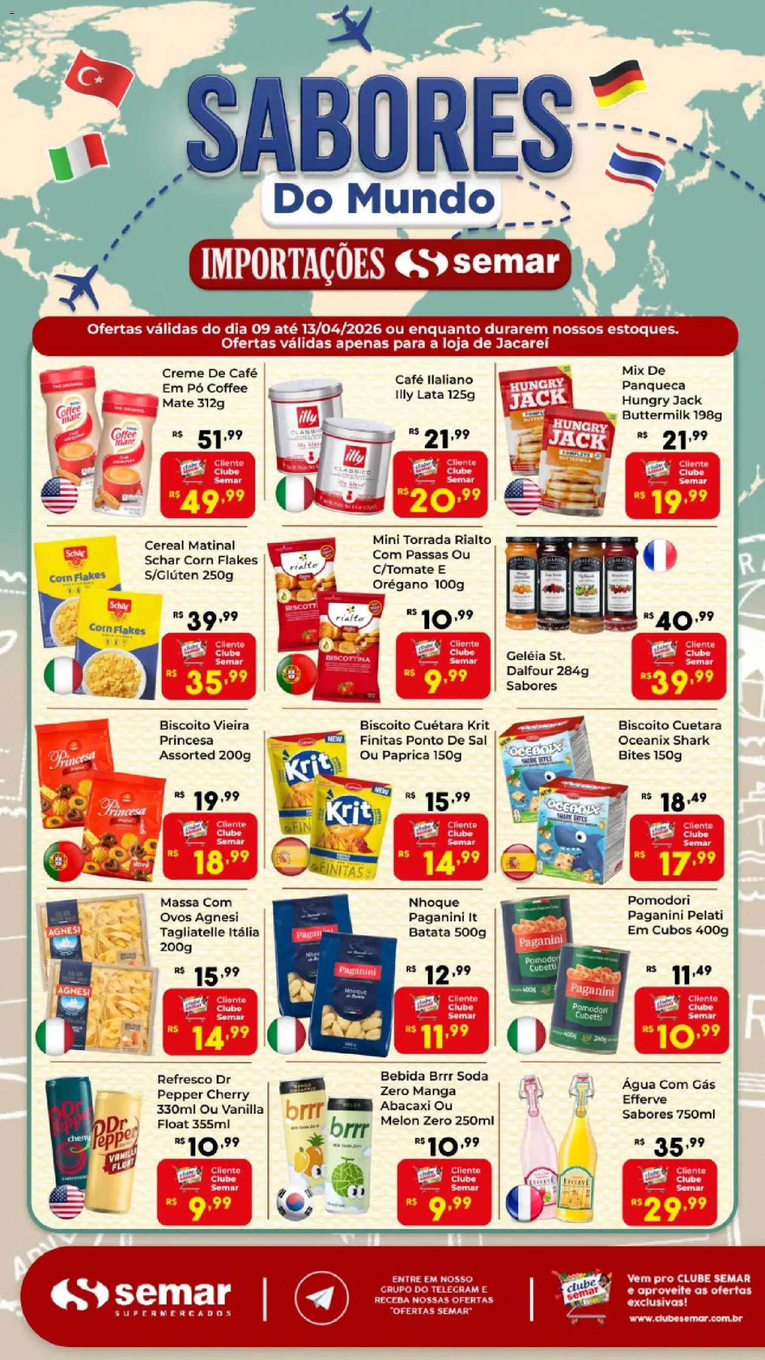 Semar Supermercado Folheto - válido de 09.04.2026 | Página: 1 | Produtos: Pó, Abacaxi, Bebida, Orégano