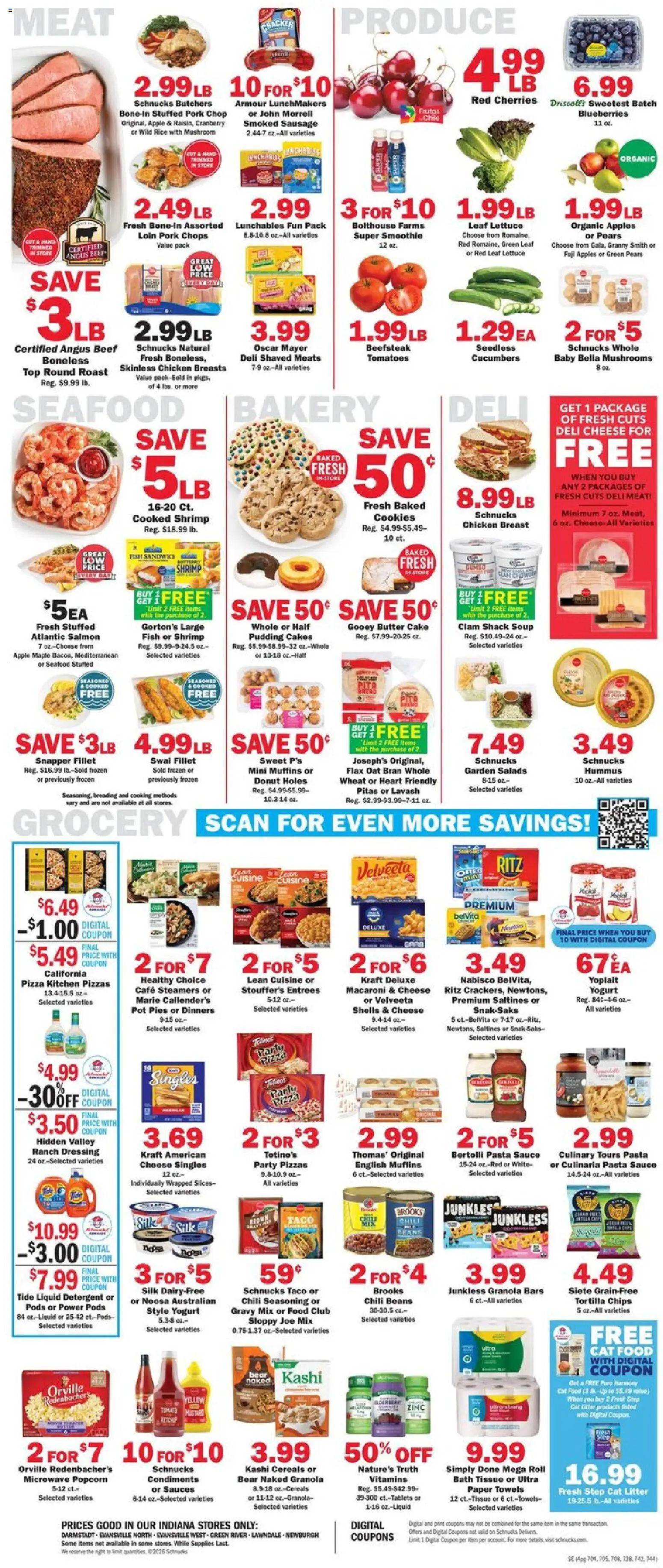 Schnucks Weekly Print Ad - IN - valid from 02.01.2026 | Page: 4 | Products: Bakery, Pork, Fish, Cookies
