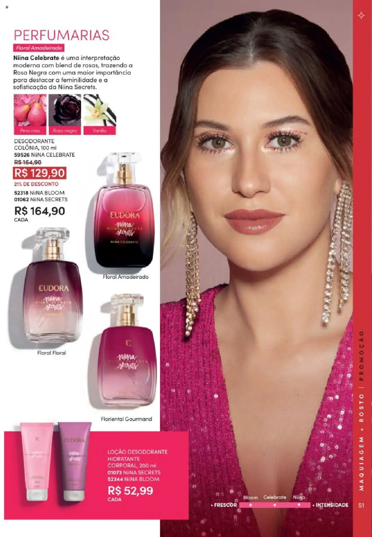 Eudora Folheto - válido de 06.06.2025 | Página: 51 | Produtos: Pera, Maquiagem, Desodorante