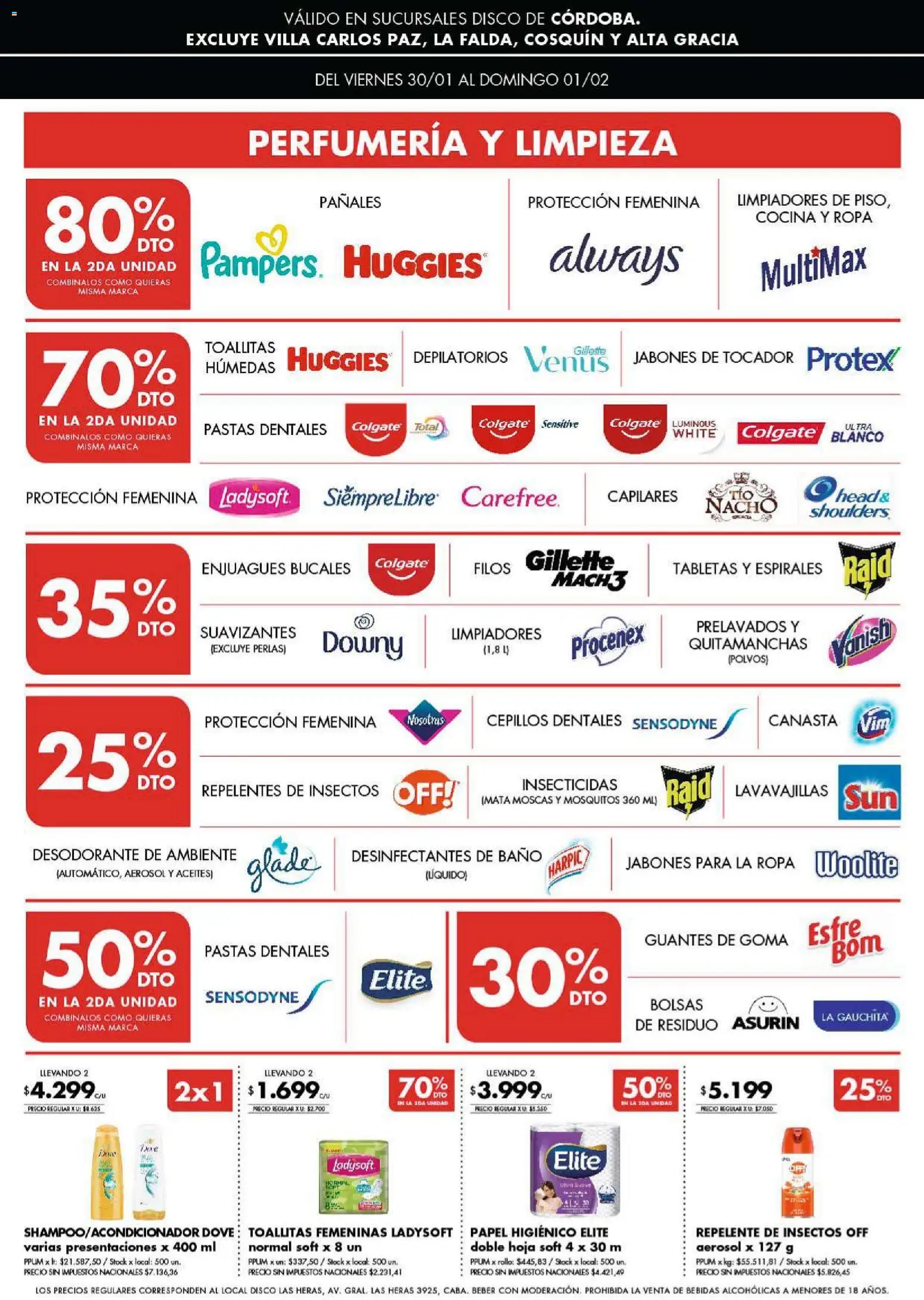 Disco - Ofertas | Córdoba │ válido desde el 29.01.2026 | Página: 6 | Productos: Mata moscas, Papel higiénico, Toallitas húmedas, Quitamanchas