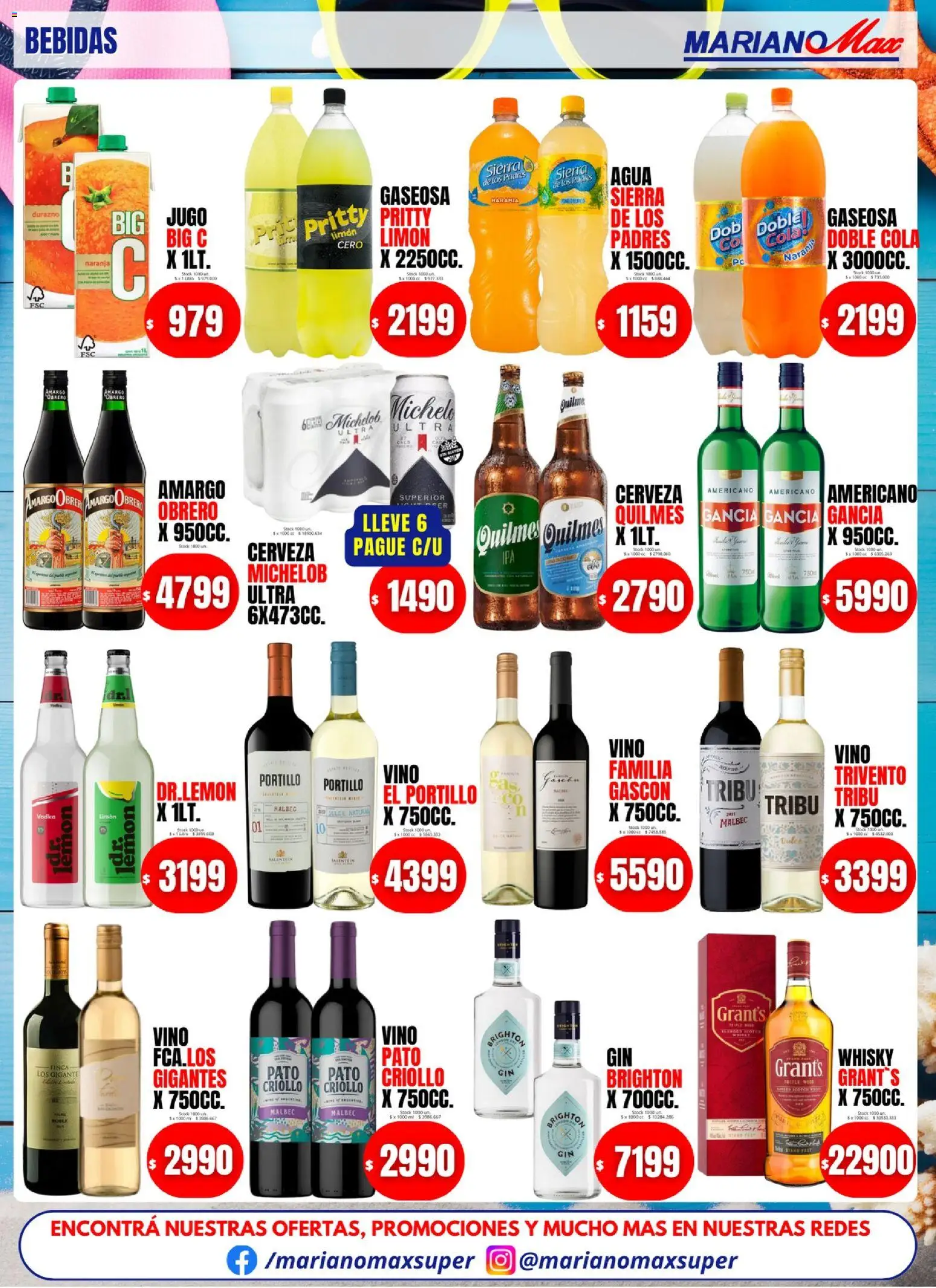 Mariano Max - Catálogo │ válido desde el 03.01.2026 | Página: 8 | Productos: Whisky, Gaseosa, Jugo, Cerveza