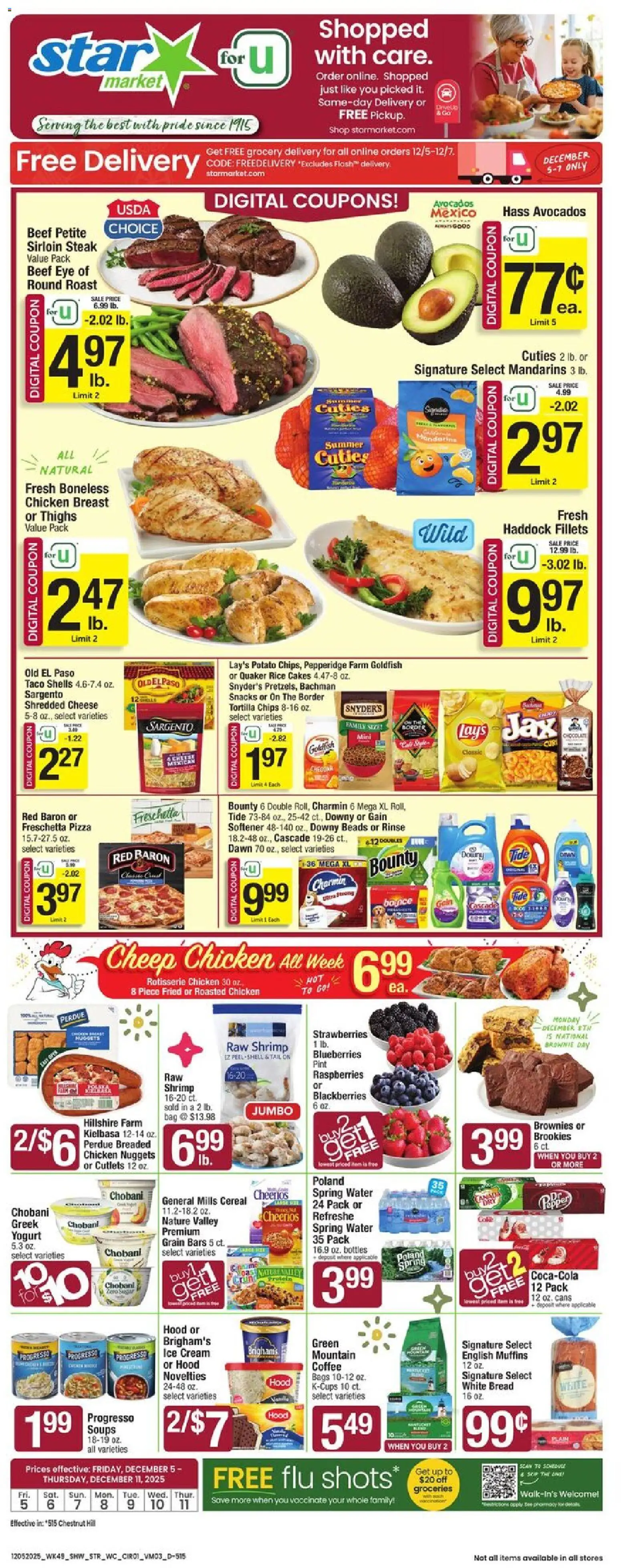 Star Market Weekly Ad - valid from 05.12.2025 | Page: 1 | Products: Coffee, Beef, Chips, Cream