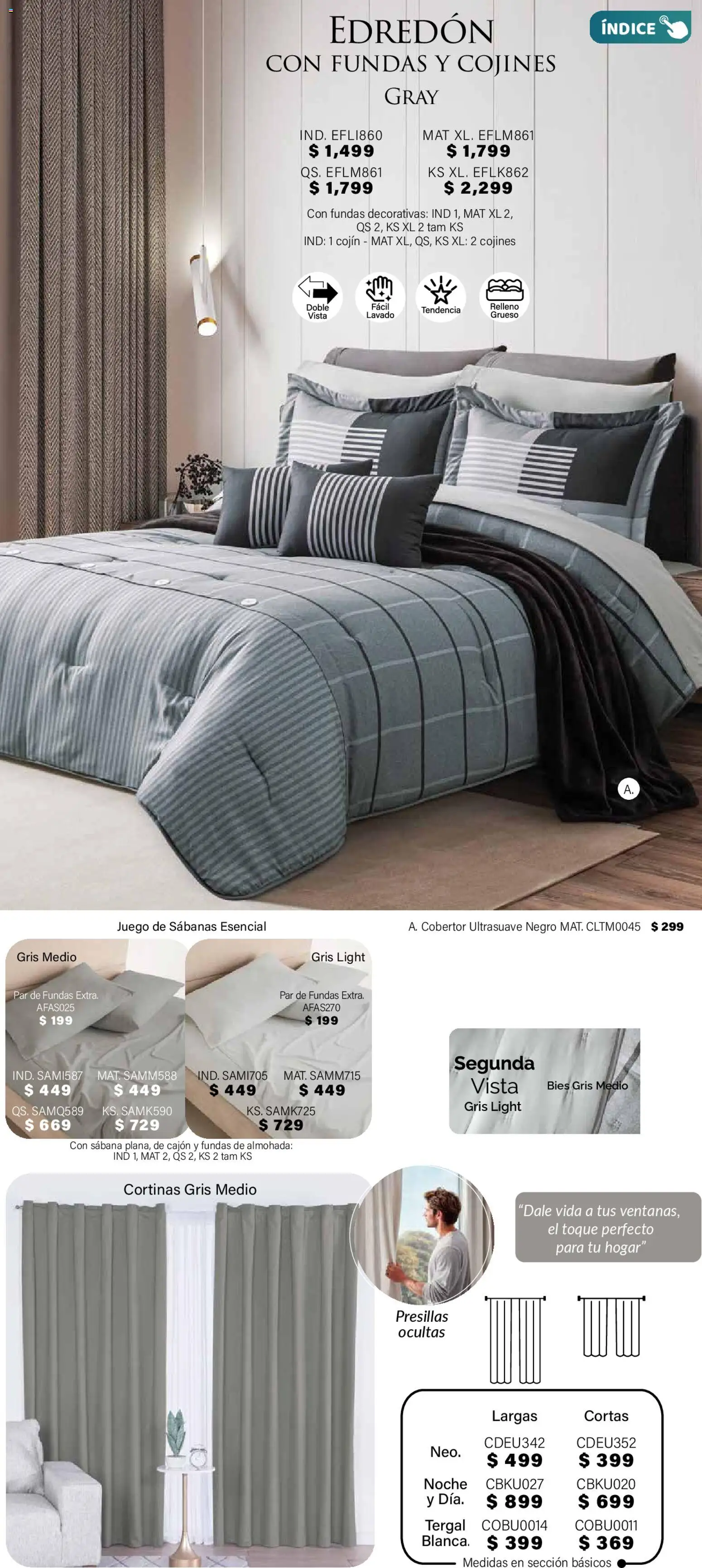 Nuevas ofertas de Colchas Concord válidas en toda la República Mexicana desde el 01.11.2025. ¡Encuentra las mejores ofertas en Colchas Concord Buen Fin! | Página: 115 | Productos: Cobertor, Juego, Sabanas, Cortinas