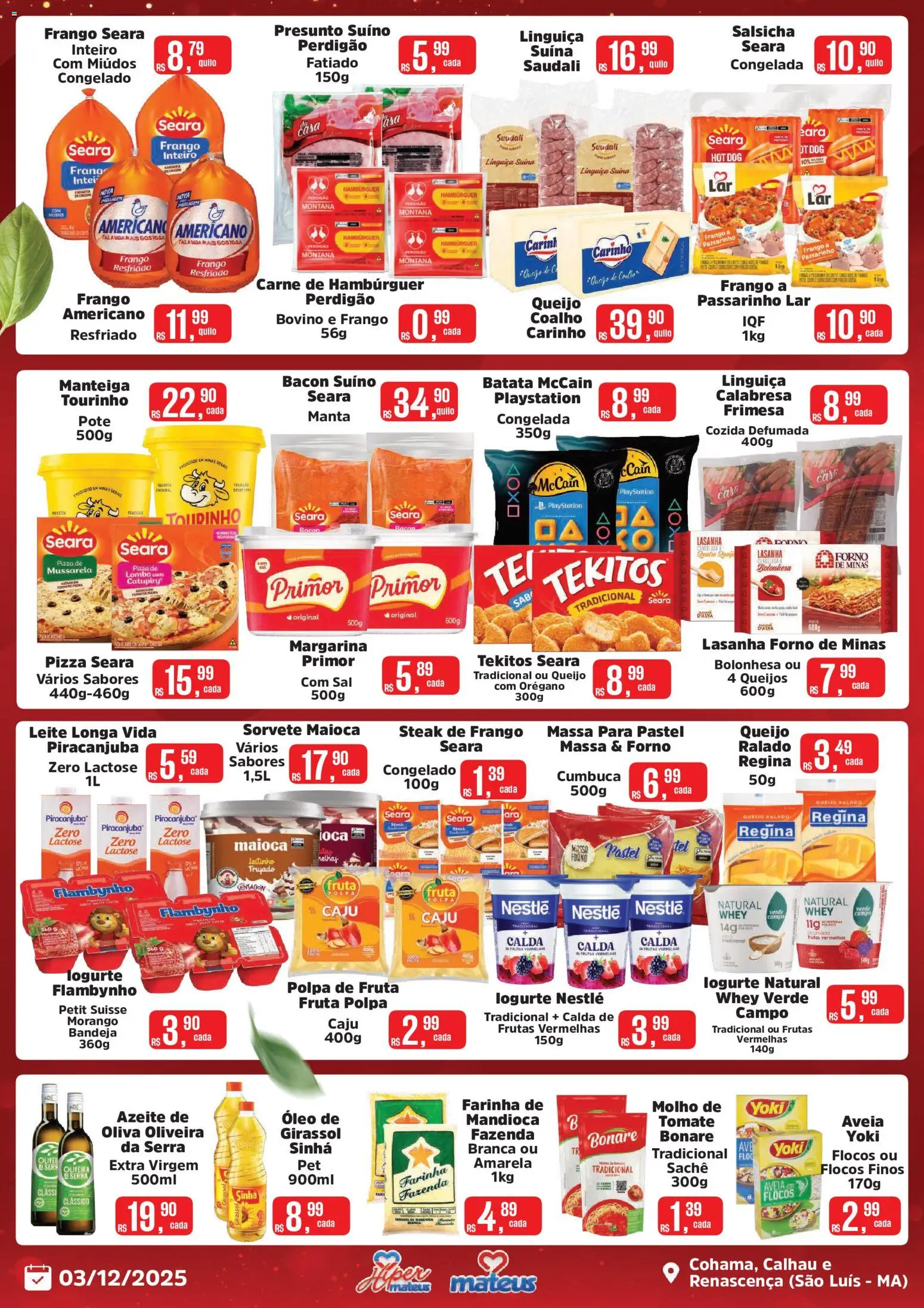 Mateus Folheto - válido de 03.12.2025 | Página: 3 | Produtos: Forno, Presunto, Azeite, Margarina
