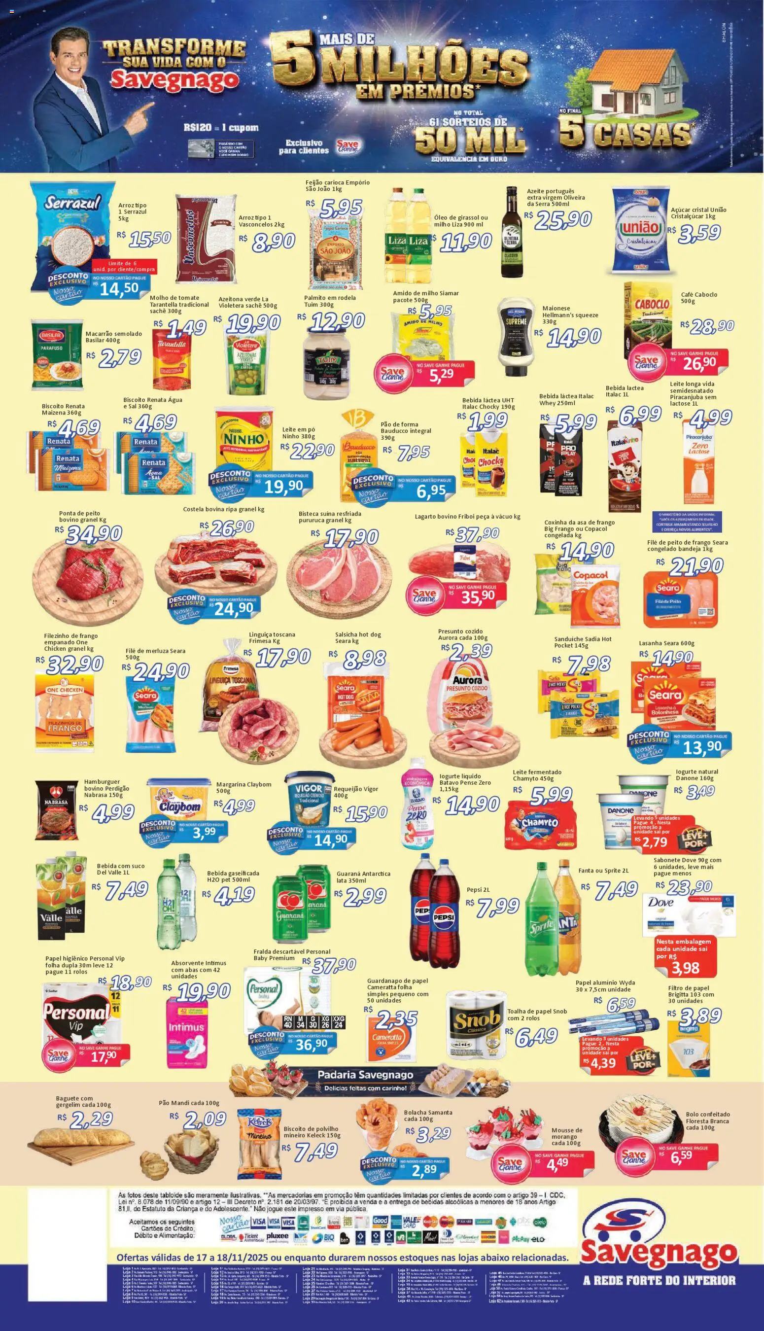 Savegnago Folheto - válido de 17.11.2025 | Página: 2 | Produtos: Guaraná, Polvilho, Asa de frango, Café
