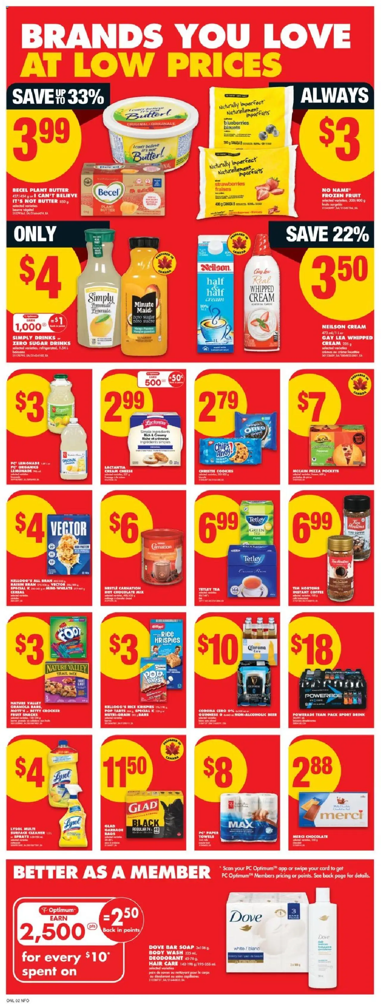 No Frills flyer valid from 02.10.2025 | Page: 7 | Products: Strawberries, Cookies, Body wash, Beer