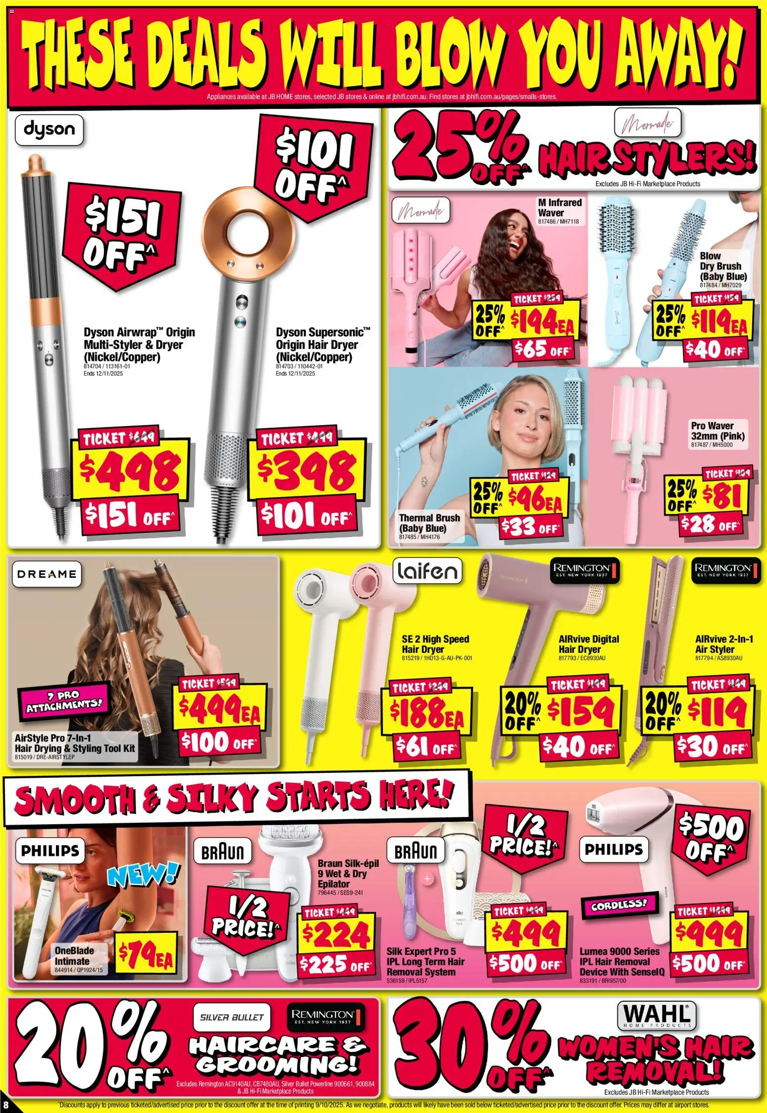 JB Hi-Fi catalogue - valid from 23.10.2025 | Page: 8 | Products: Device, Dryer, Epilator, Hair dryer