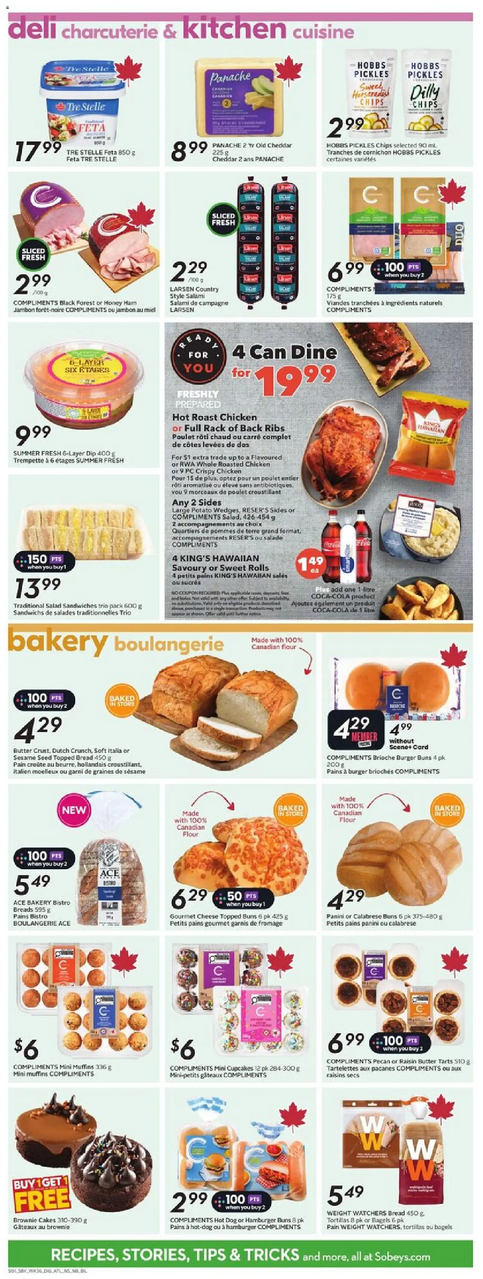 Sobeys flyer valid from 01.01.2026 | Page: 9 | Products: PC, Butter, Salami, Chicken