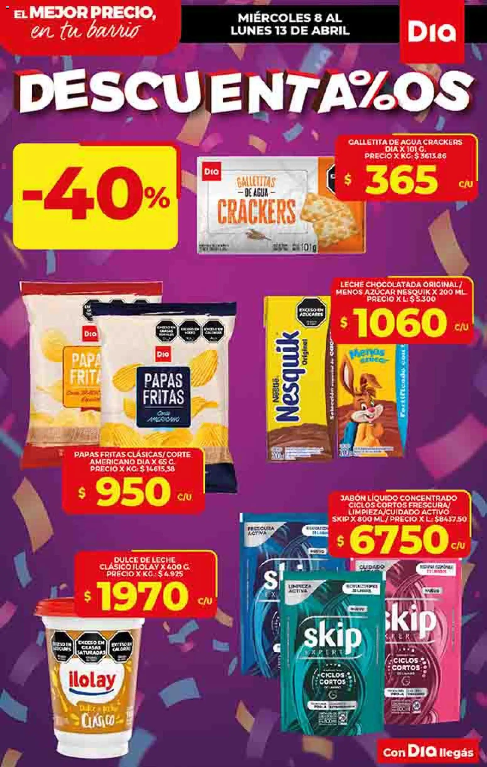Dia - Ofertas - Salta y Jujuy │ válido desde el 08.04.2026 | Página: 6 | Productos: Papa, Azucar, Jabón líquido, Jabón