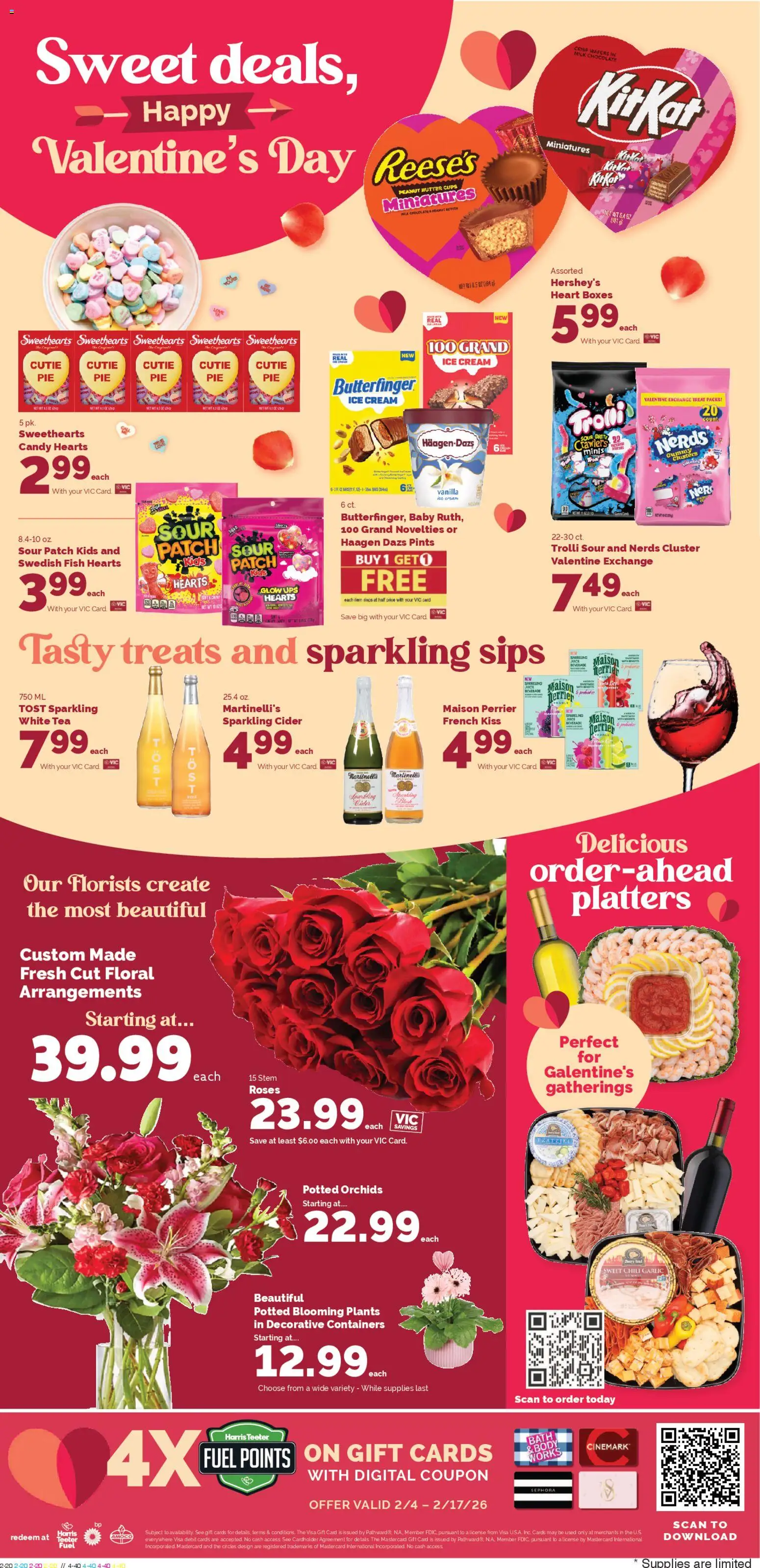 Harris Teeter Weekly Ad - valid from 11.02.2026 | Page: 8 | Products: Butter, Chocolate, Tea, Cream