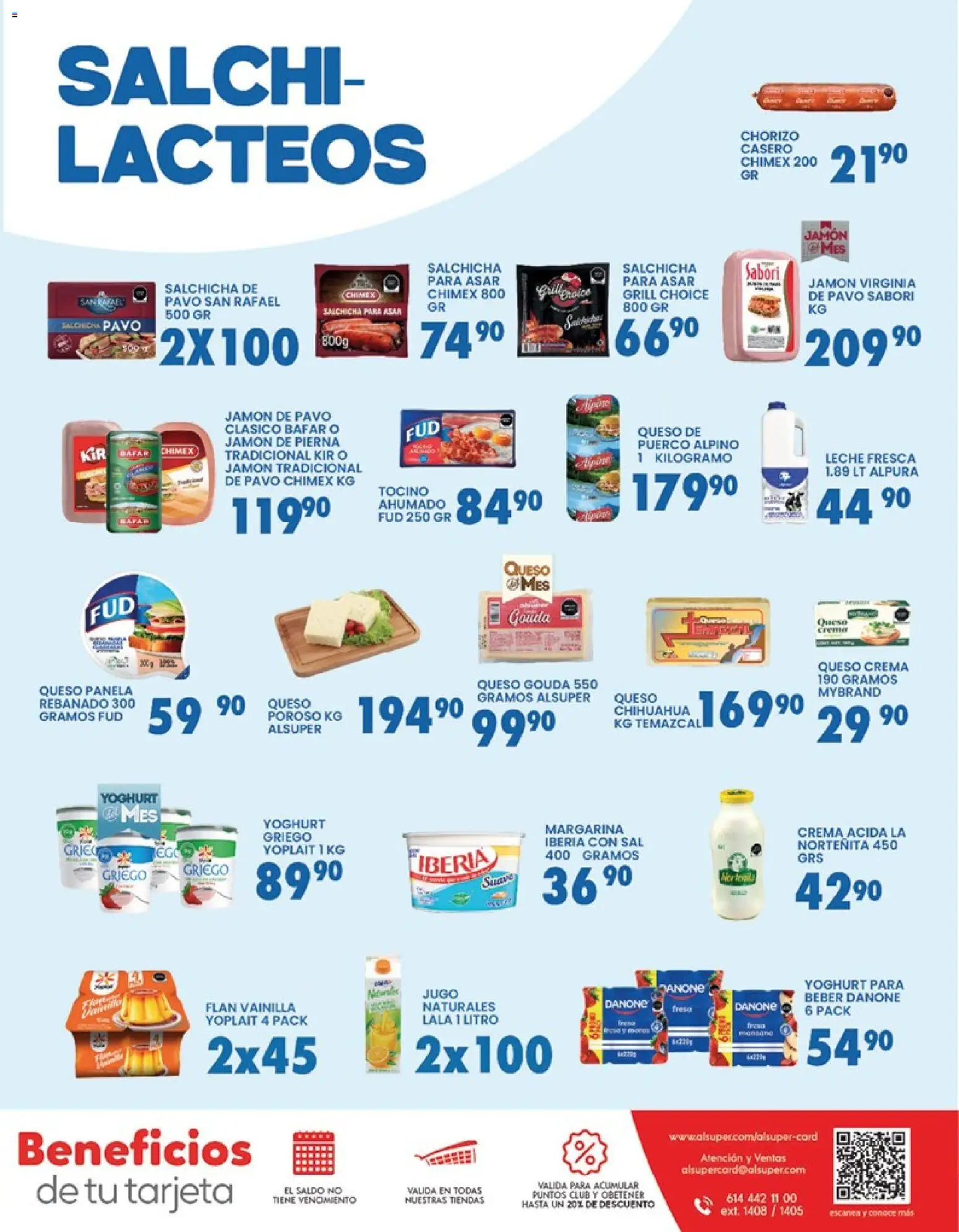 Nuevas ofertas de Alsuper válidas en toda la República Mexicana desde el 20.02.2026. ¡Encuentra las mejores ofertas en Alsuper folleto Saltillo! | Página: 7 | Productos: Salchicha, Queso crema, Jamón, Margarina