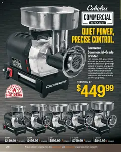 Preview of Cabela's weekly ads valid from 11.08.2025 | Page: 218 | Products: Grinder