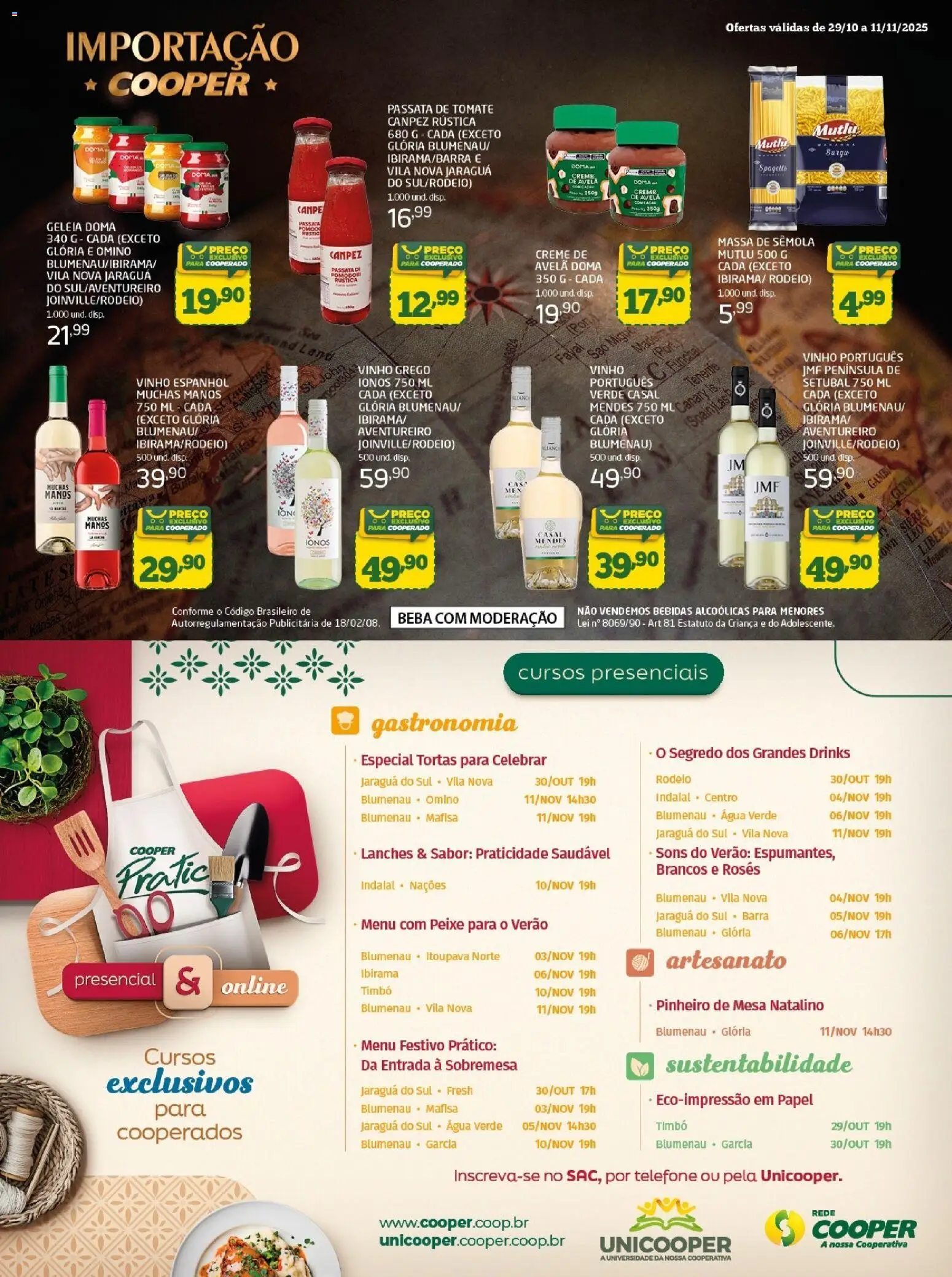 Cooper Folheto - válido de 29.10.2025 | Página: 7 | Produtos: Vinho, Massa, Creme, Telefone