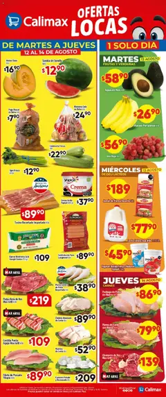 Vista previa de Calimax - Folleto Martes a Jueves, nuevo folleto de la tienda, válido en México a partir del 12.08.2025