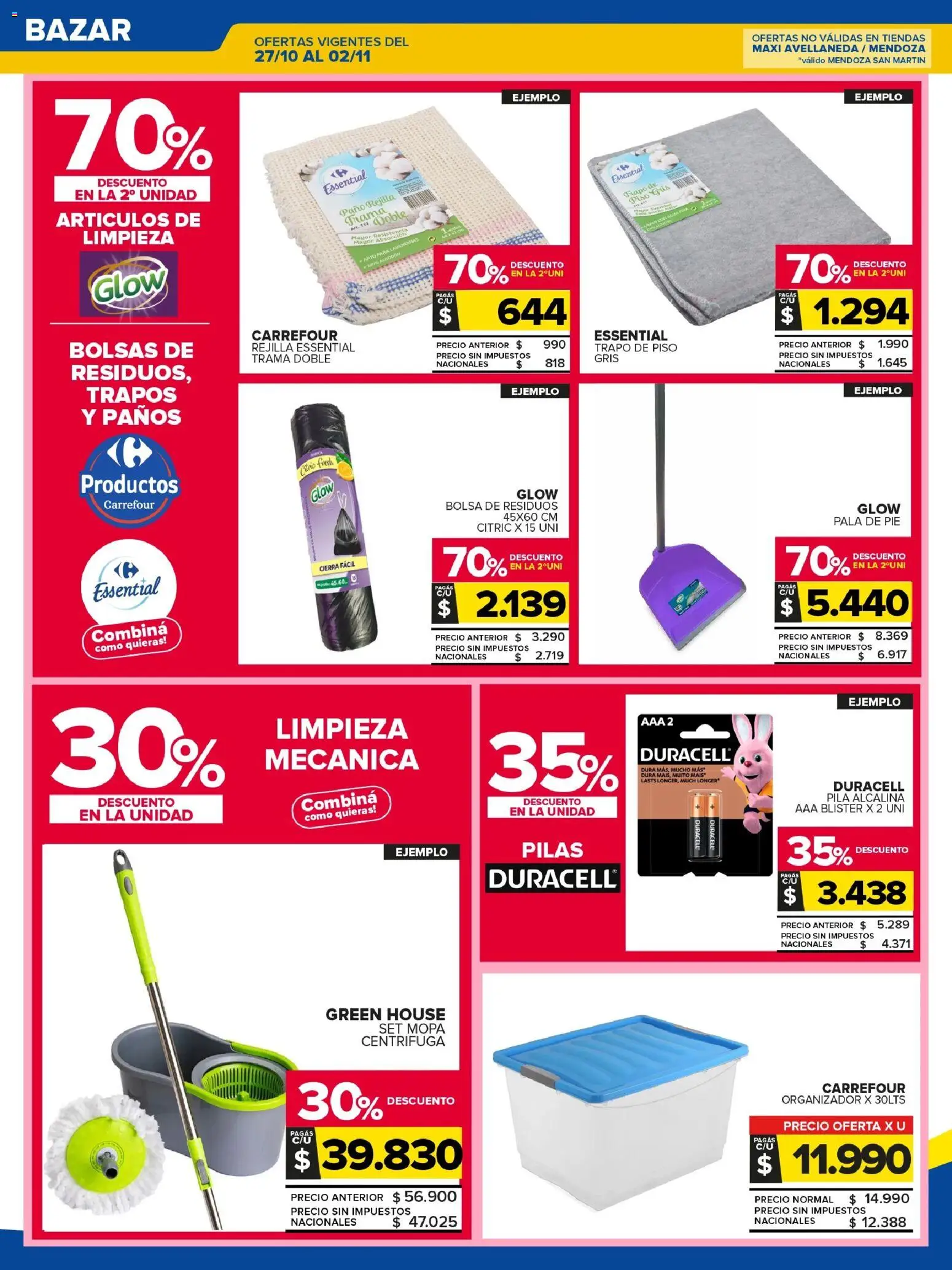 Carrefour Maxi catálogo │ válido desde el 27.10.2025 | Página: 24 | Productos: Organizador, Bolsa, Pilas, Rejilla
