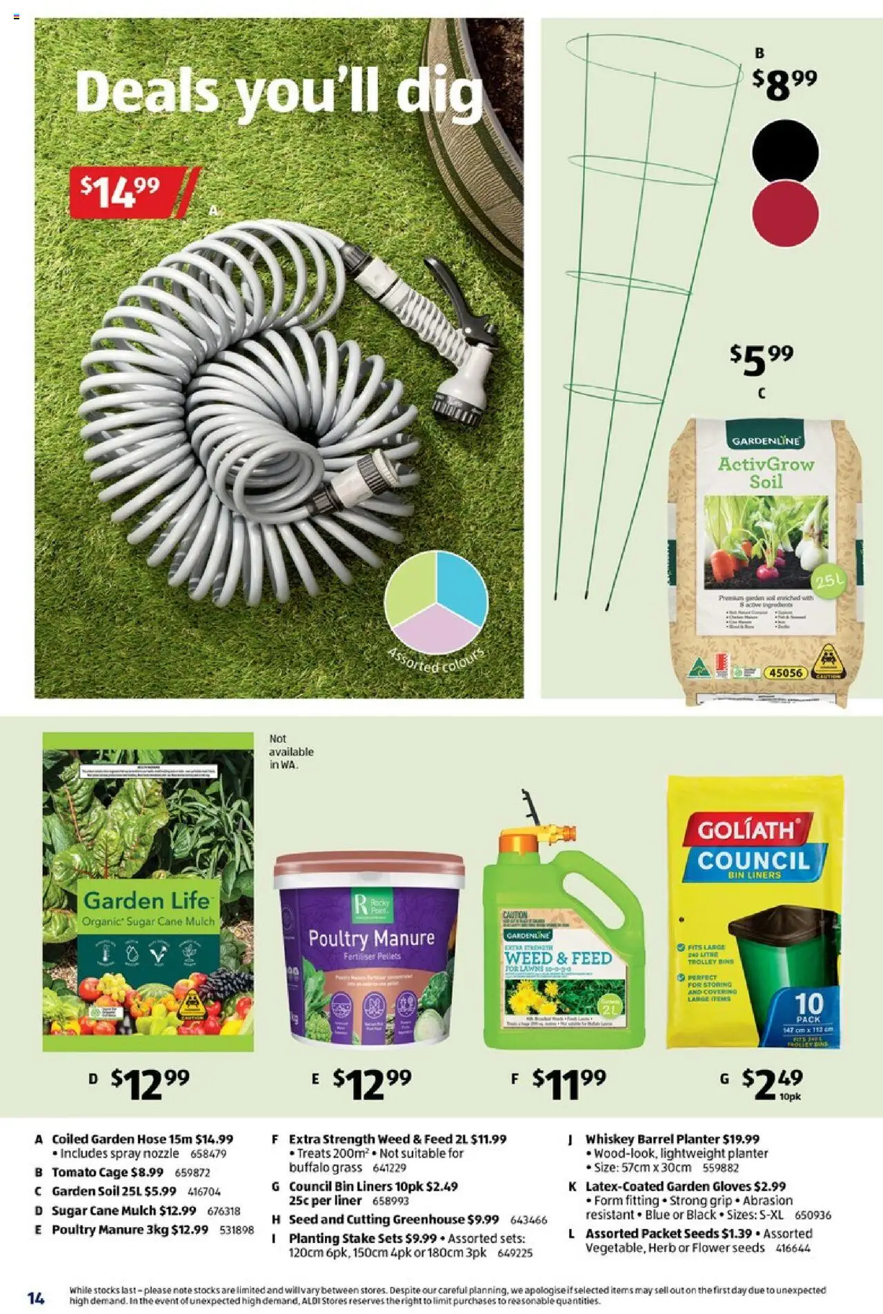 Aldi catalogue - valid from 03.09.2025 | Page: 14 | Products: Grass, Weed, Whiskey, Gloves