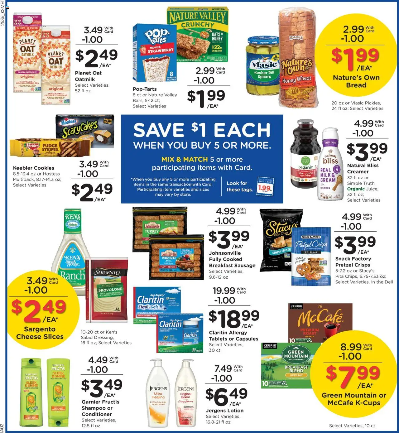 King Soopers Weekly Ad - valid from 08.10.2025 | Page: 5 | Products: Cheese, Juice, Cream, Sausage