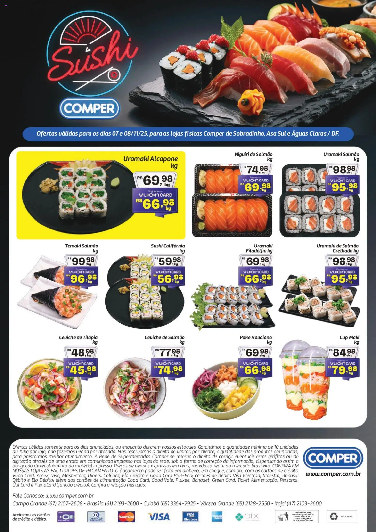 Comper Folheto - válido de 07.11.2025 | Página: 1 | Produtos: Salmão, Tilápia