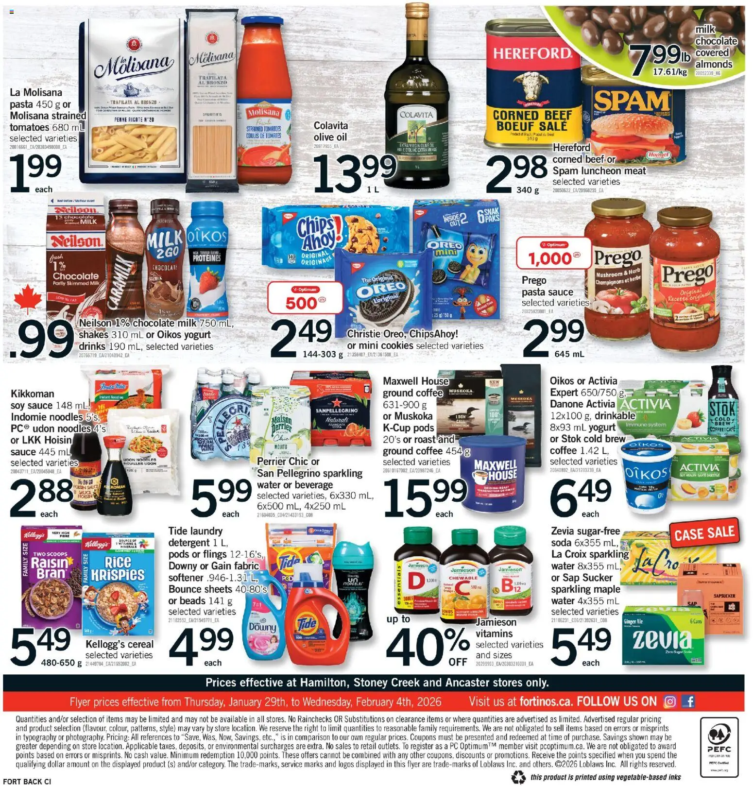 Fortinos flyer valid from 29.01.2026 | Page: 2 | Products: Detergent, Oil, Chocolate, Tomatoes