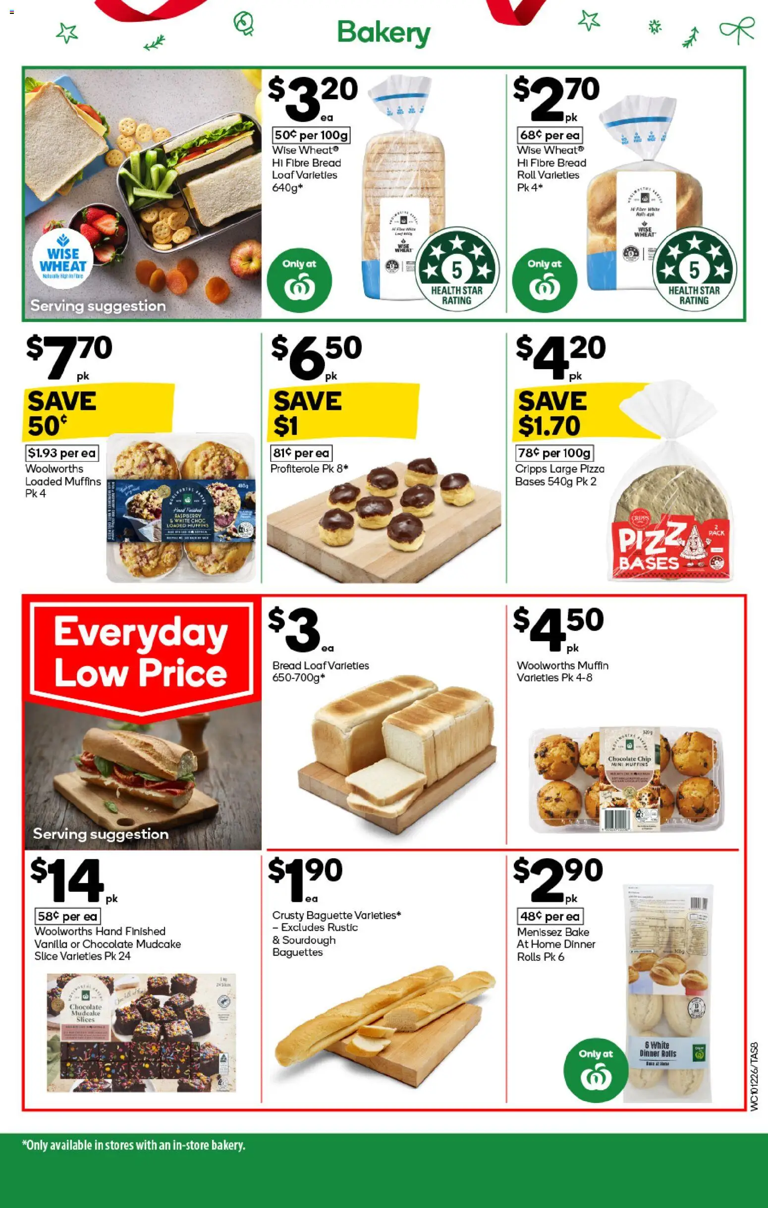 Woolworths catalogue - valid from 10.12.2025 | Page: 25 | Products: Bread, Chocolate, Pizza, Bakery