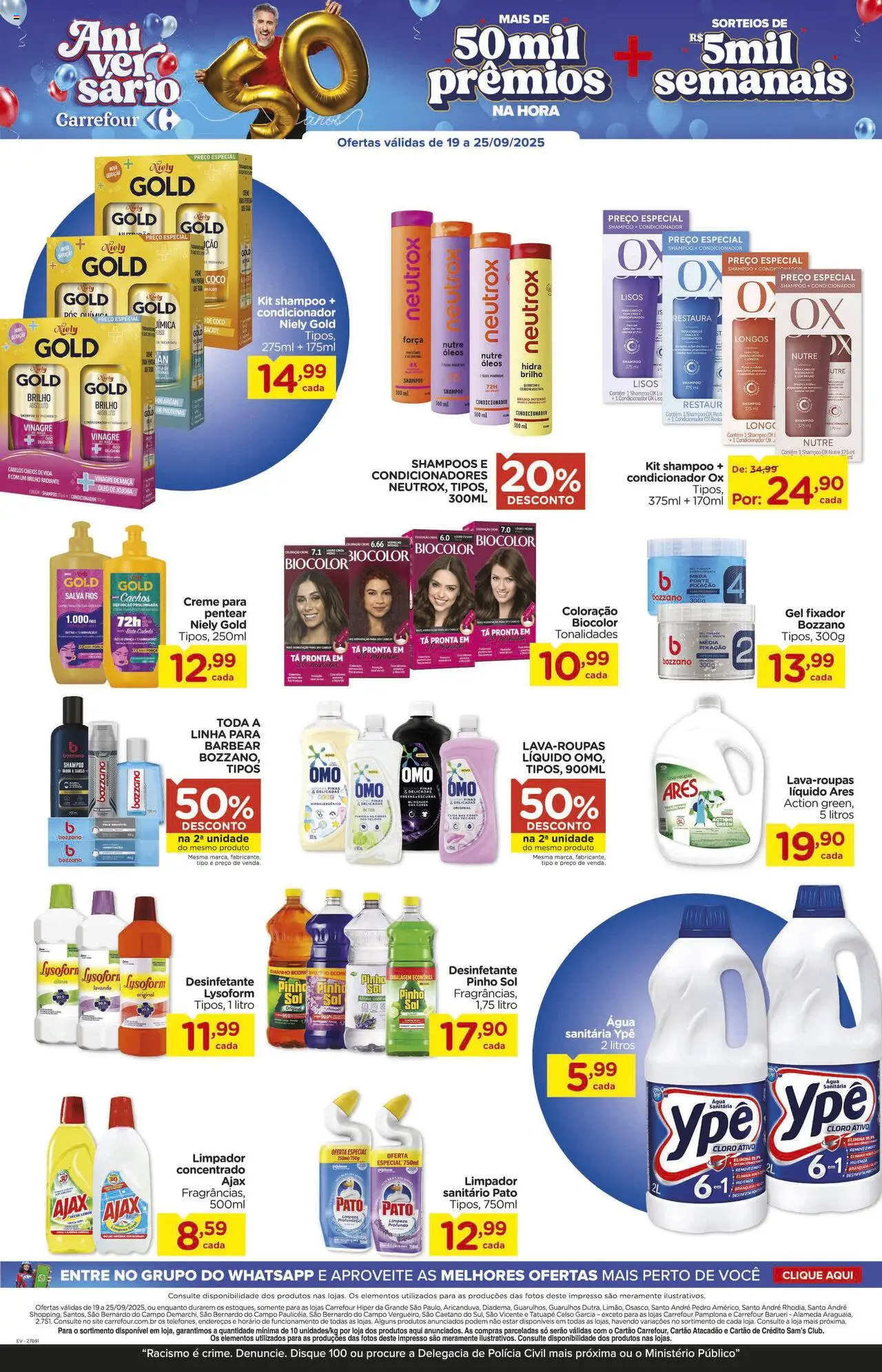 Carrefour Folheto - válido de 19.09.2025 | Página: 11 | Produtos: Shampoo, Vinagre, Óleo, Desinfetante