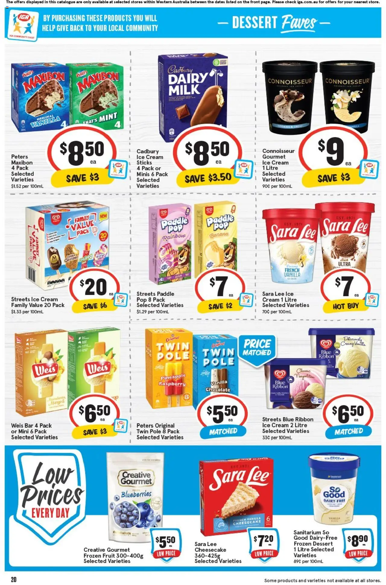 IGA catalogue - valid from 20.08.2025 | Page: 20 | Products: Dairy, Pineapple, Mango, Blueberries