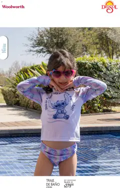 Vista previa de Del Sol y Woolworth catálogo Luce tus Vacaciones con Stitch, nuevo folleto de la tienda, válido en México a partir del 19.03.2026 | Página: 6 | Productos: Traje, Baño