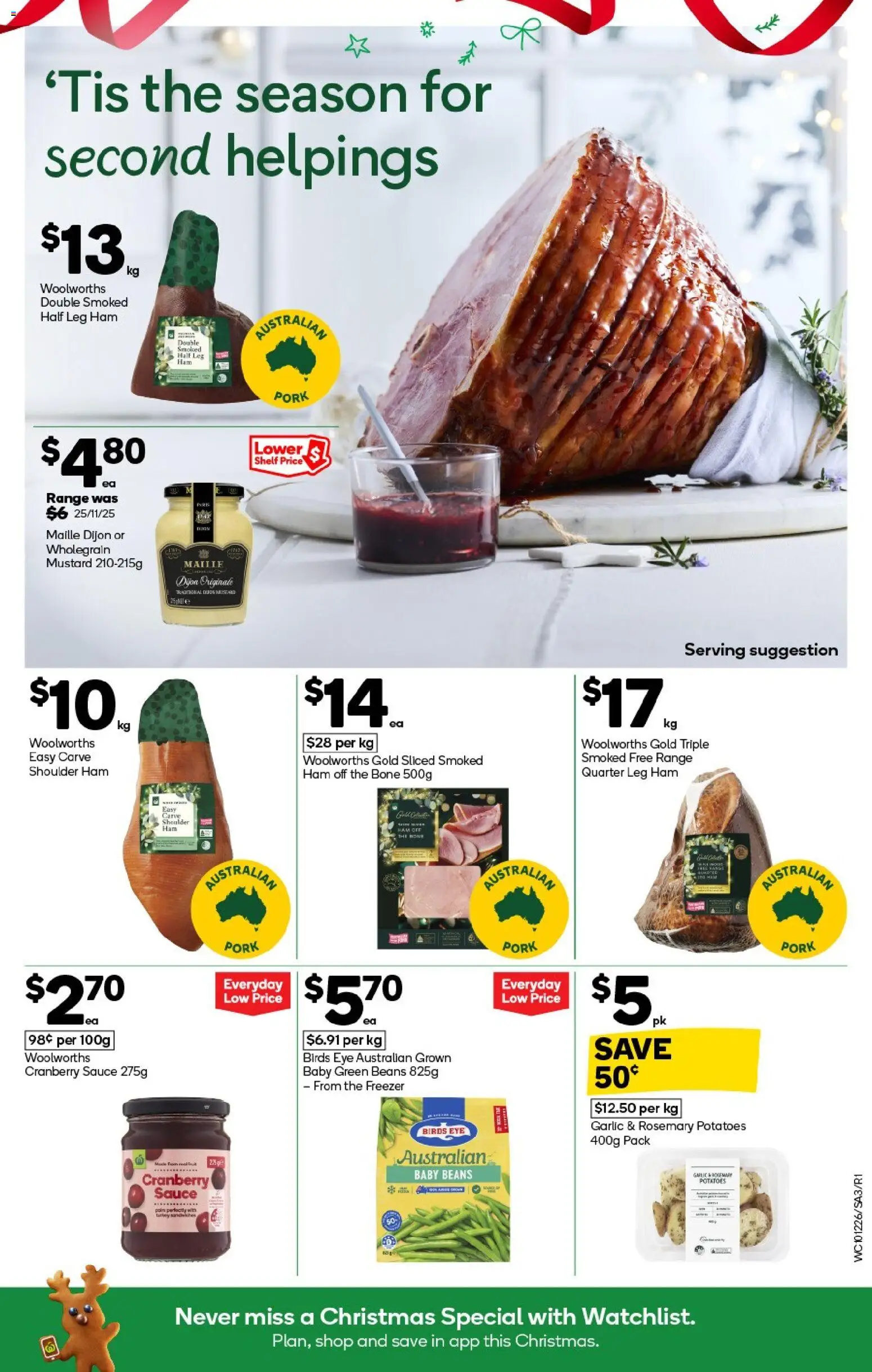 Woolworths catalogue - valid from 10.12.2025 | Page: 3 | Products: Mustard, Potatoes, Garlic, Freezer