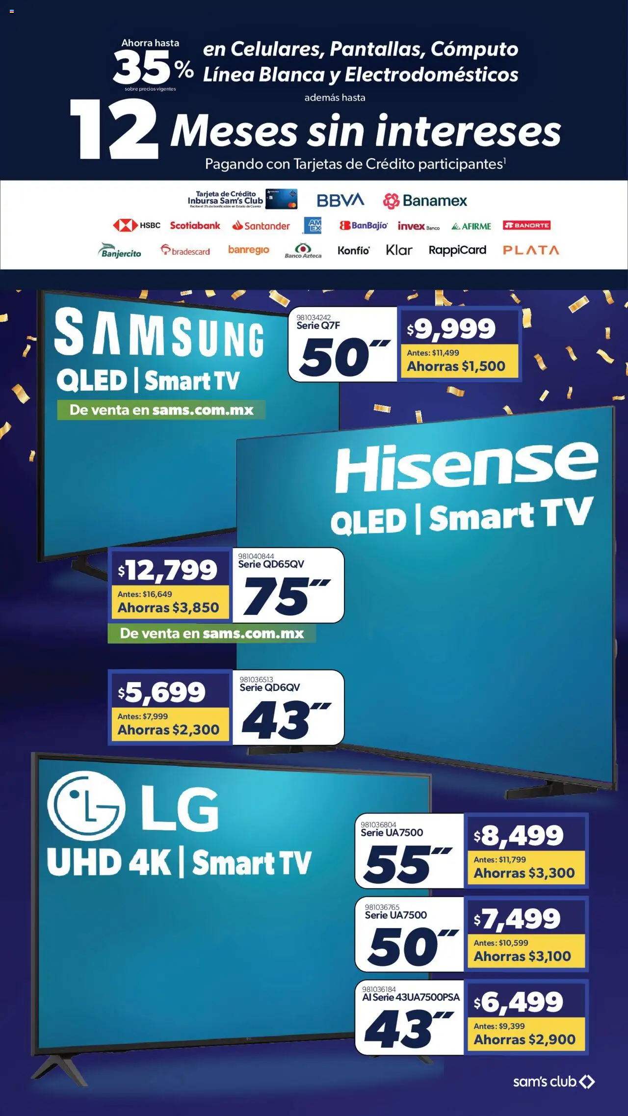 Nuevas ofertas de Sam's Club válidas en toda la República Mexicana desde el 01.10.2025. ¡Encuentra las mejores ofertas en Sam's Club - Catálogo Plus Fest Nacional! | Página: 3 | Productos: Banco, Sobre