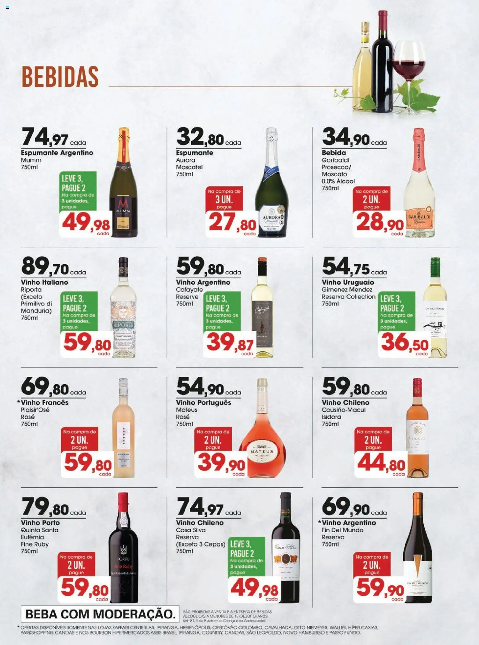 Zaffari Folheto - válido de 04.11.2025 | Página: 15 | Produtos: Espumante, Vinho, Bourbon, Bebida