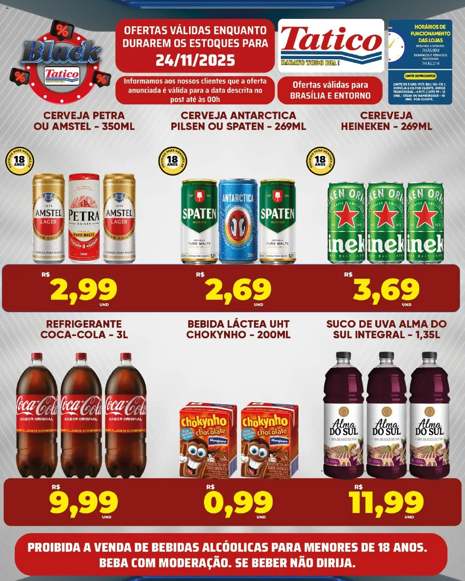Tatico Folheto - válido de 25.11.2025 | Página: 28 | Produtos: Chocolate, Cerveja, Arroz, Bebida