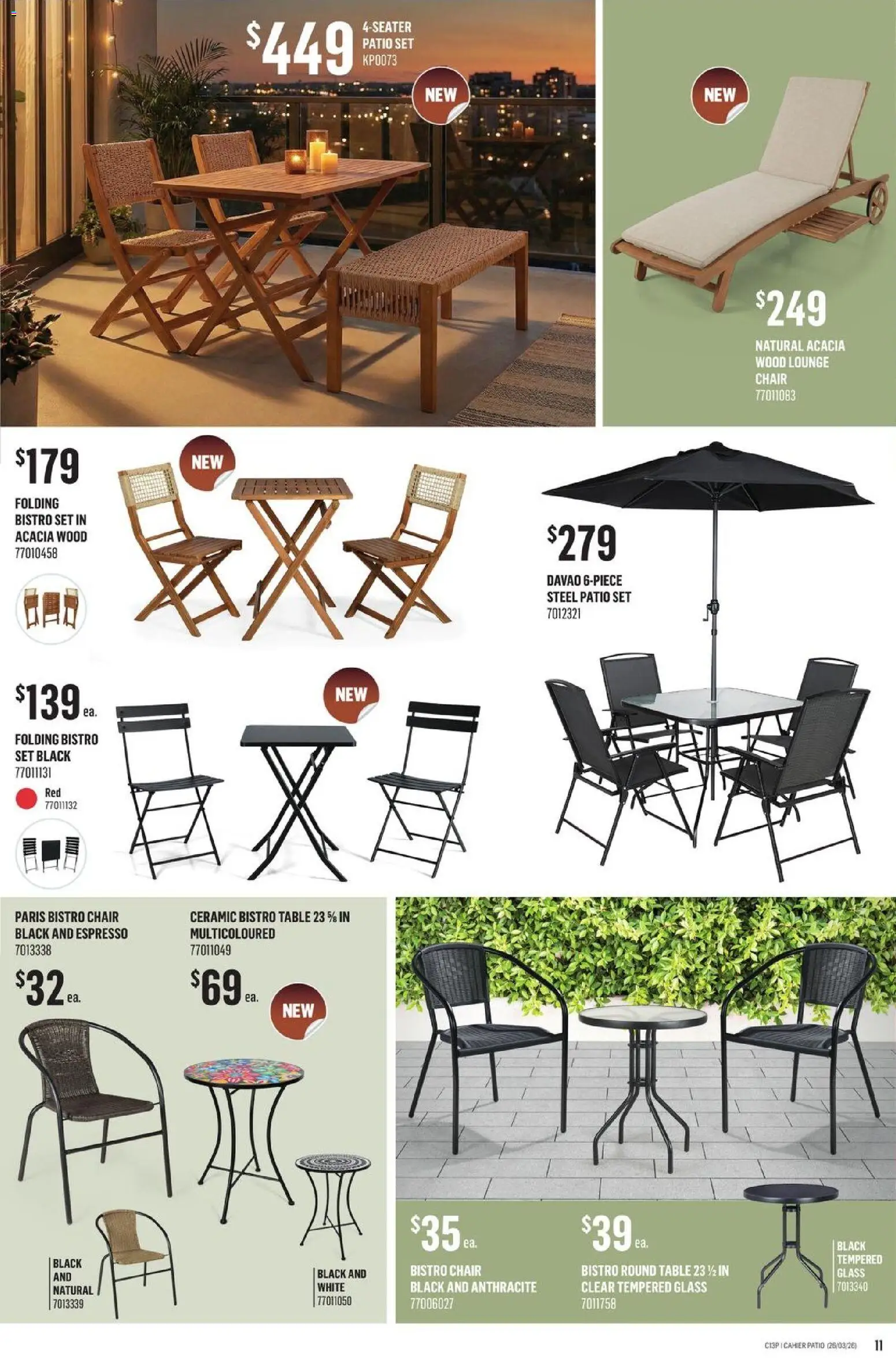 Canac flyer valid from 26.03.2026 | Page: 11 | Products: Table, Chair