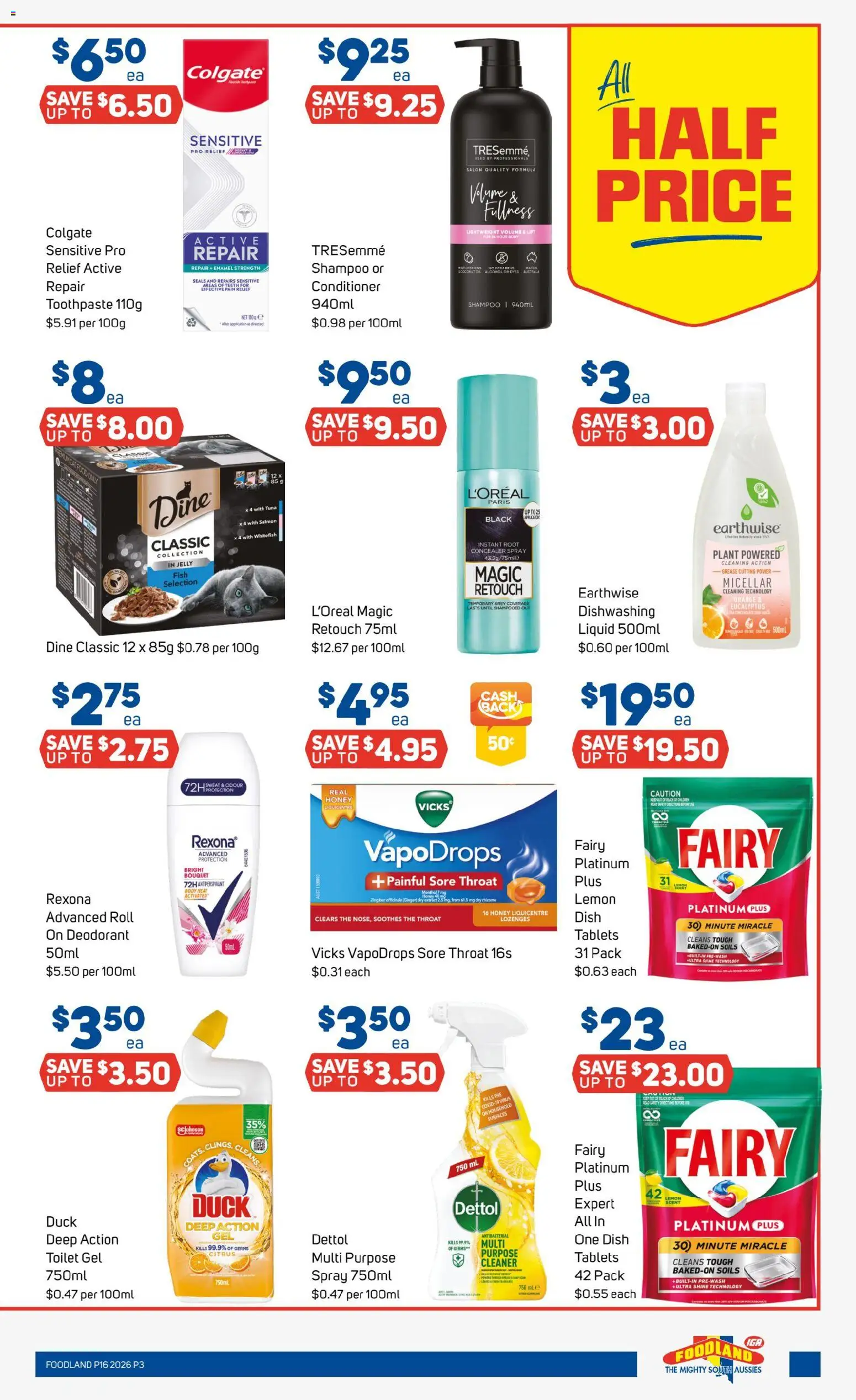 Foodland catalogue - valid from 15.04.2026 | Page: 3 | Products: Toilet, Concealer, Tuna, Tablets