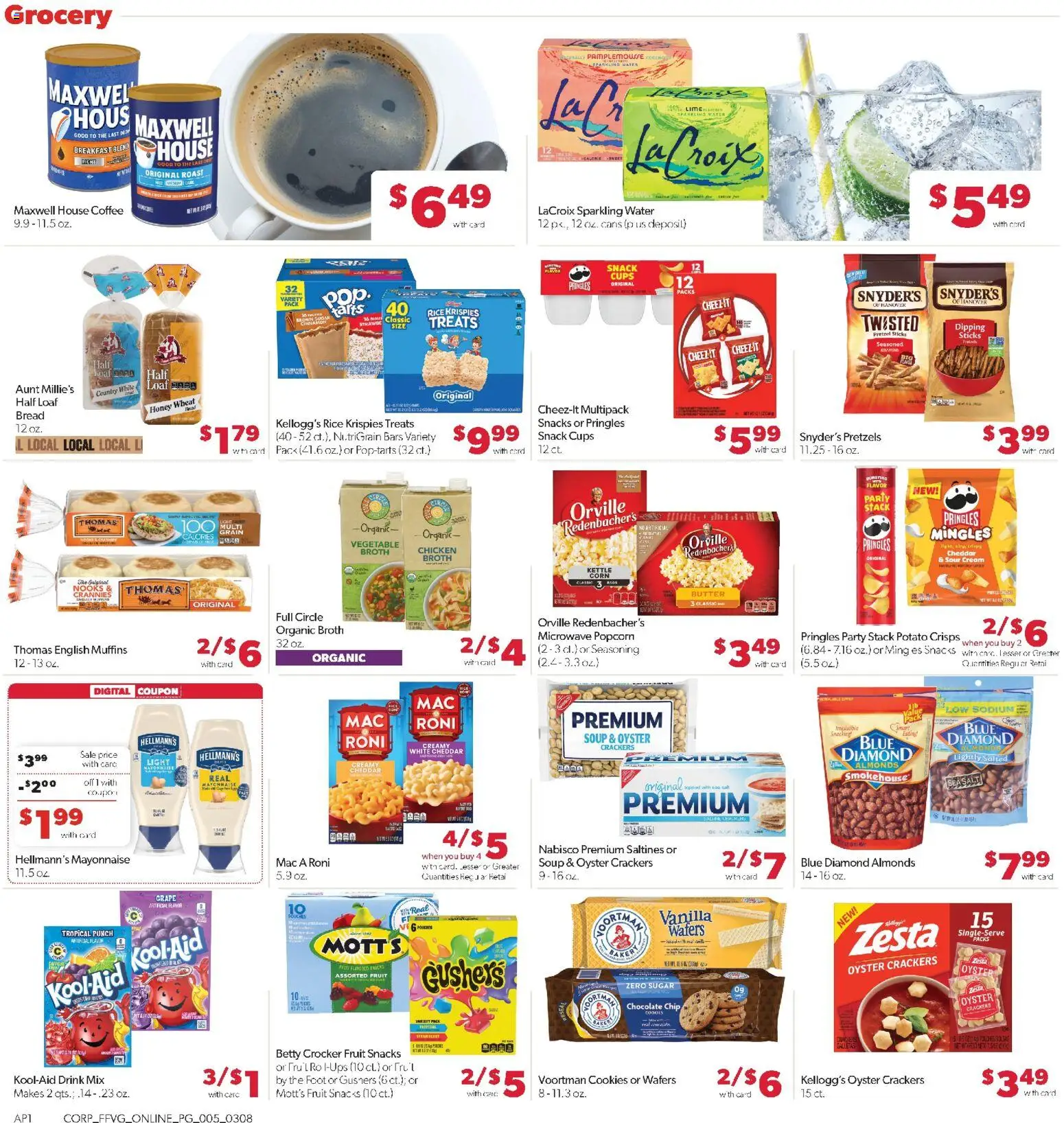 Family Fare Weekly Ad - MI - valid from 08.03.2026 | Page: 10 | Products: Corn, Coffee, Rice, Water