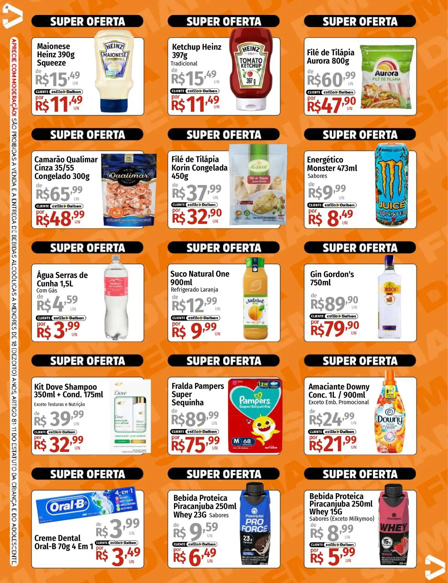 Supermercado Dalben Folheto - válido de 17.04.2026 | Página: 2 | Produtos: Shampoo, Pampers, Energético, Dove