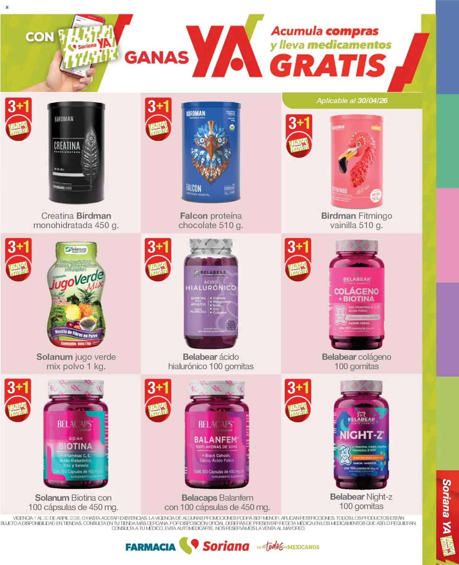 Nuevas ofertas de Soriana válidas en toda la República Mexicana desde el 01.04.2026. ¡Encuentra las mejores ofertas en Soriana Folleto Farmacia Soriana Abril Mercado Nacional! | Página: 2