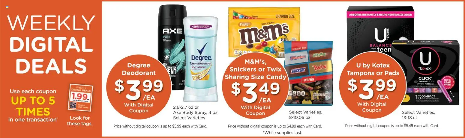 Baker's Weekly Ad - valid from 28.11.2025 | Page: 3 | Products: Axe, Deodorant, Pads, Tampons