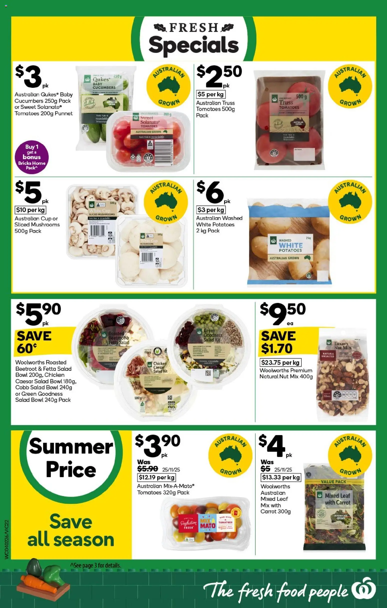 Woolworths catalogue - valid from 04.02.2026 | Page: 22 | Products: Chicken, Cucumbers, Salad, Potatoes