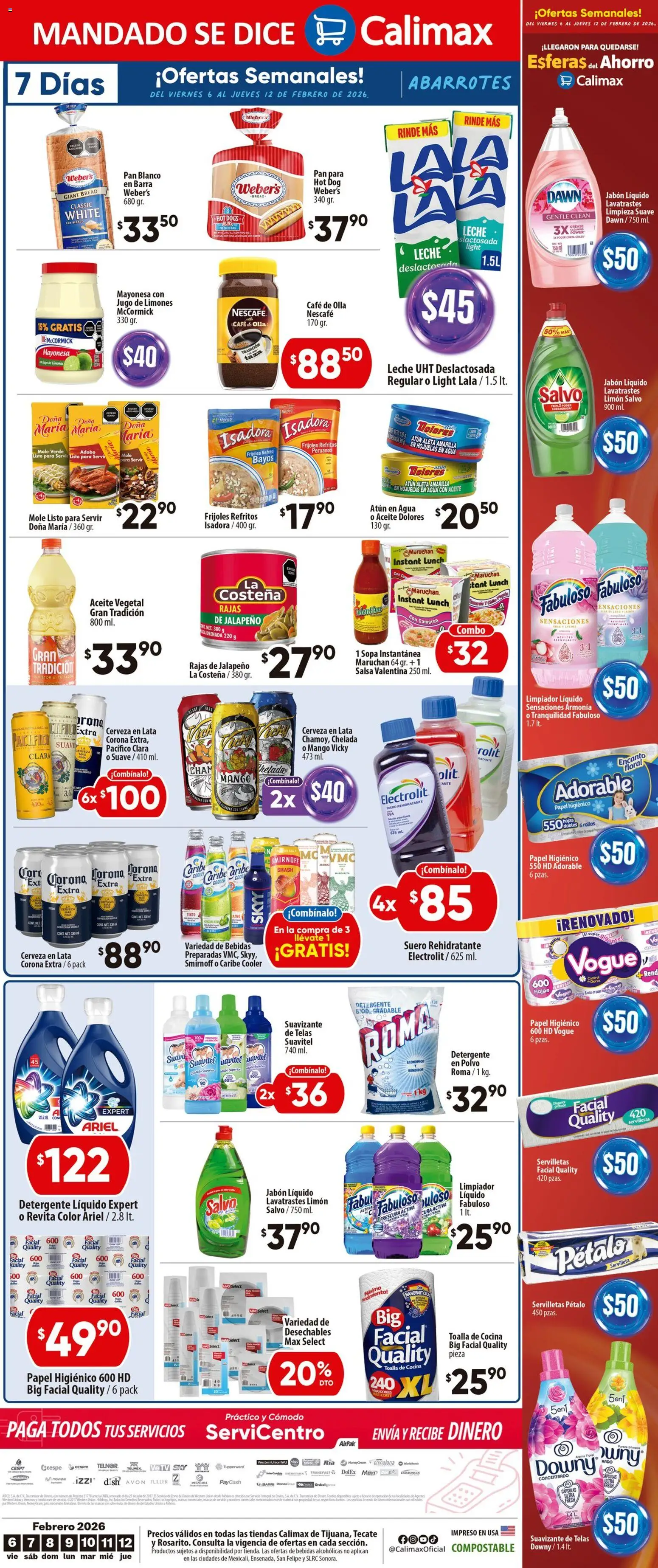 Nuevas ofertas de Calimax válidas en toda la República Mexicana desde el 06.02.2026. ¡Encuentra las mejores ofertas en Calimax folleto! | Página: 6