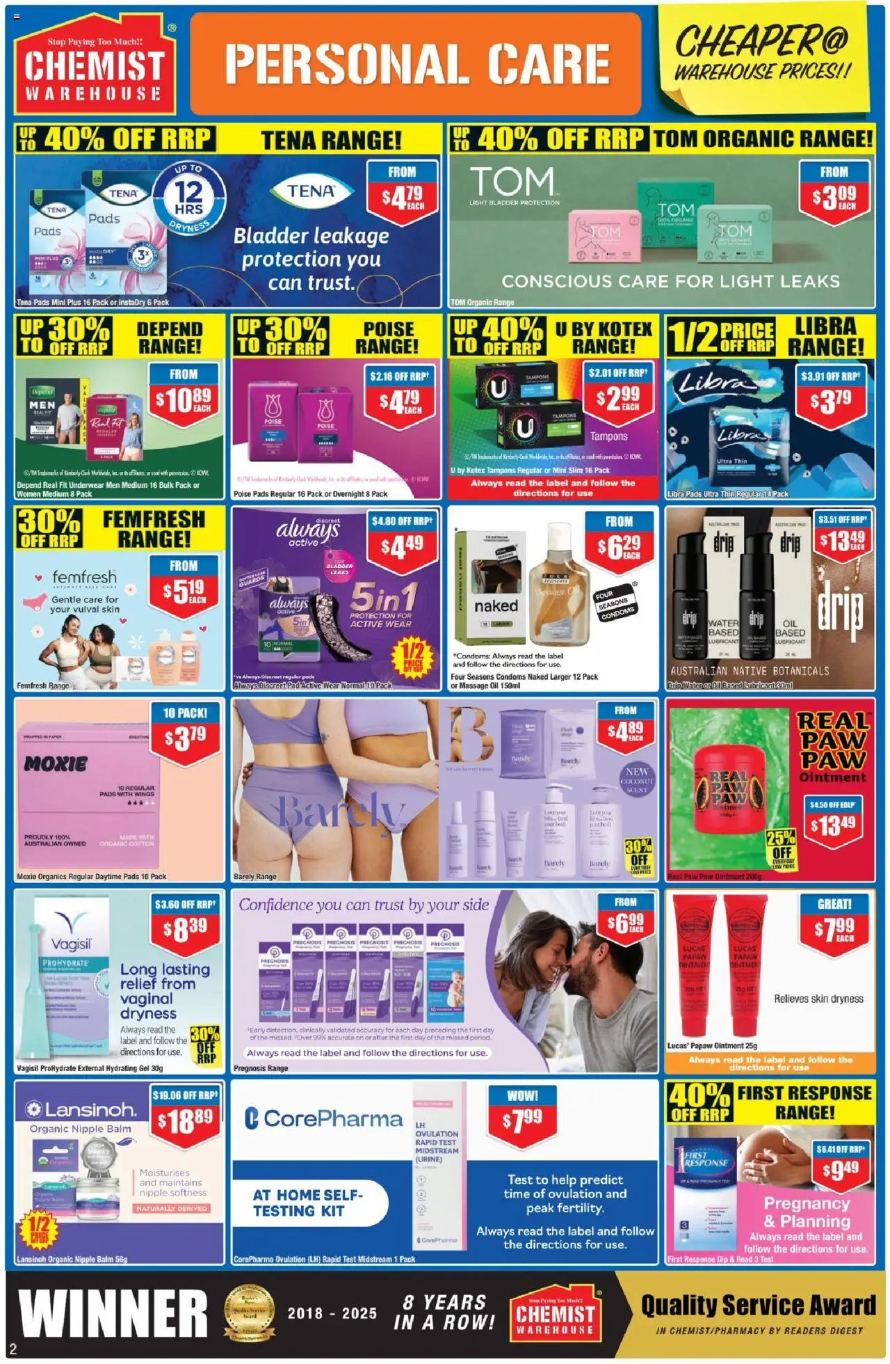 Chemist Warehouse catalogue - valid from 26.06.2025 | Page: 2 | Products: Native, Dryness, Lubricant, Tampons