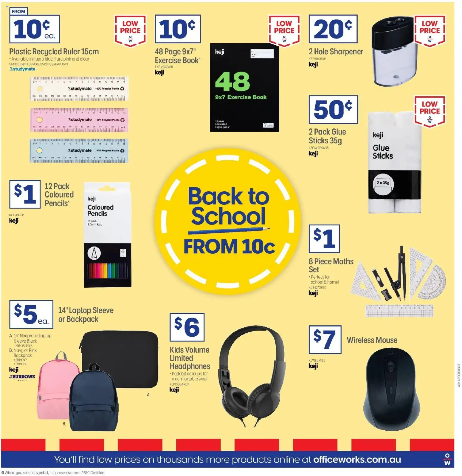 Officeworks catalogue - valid from 01.01.2026 | Page: 32 | Products: Backpack, Mouse, Glue, Laptop