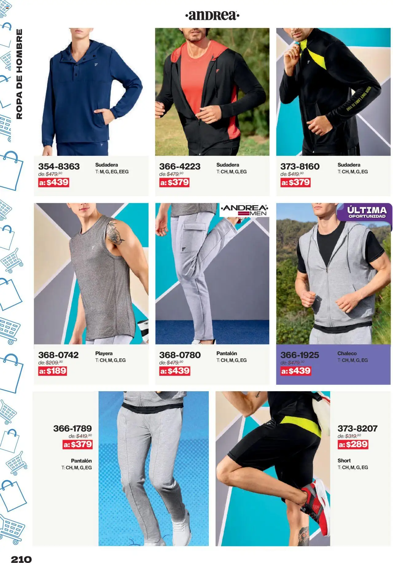 Nuevas ofertas de Andrea válidas en toda la República Mexicana desde el 10.08.2025. ¡Encuentra las mejores ofertas en Andrea - Catálogo Outlet! | Página: 210 | Productos: Chaleco, Ropa, Playera, Short
