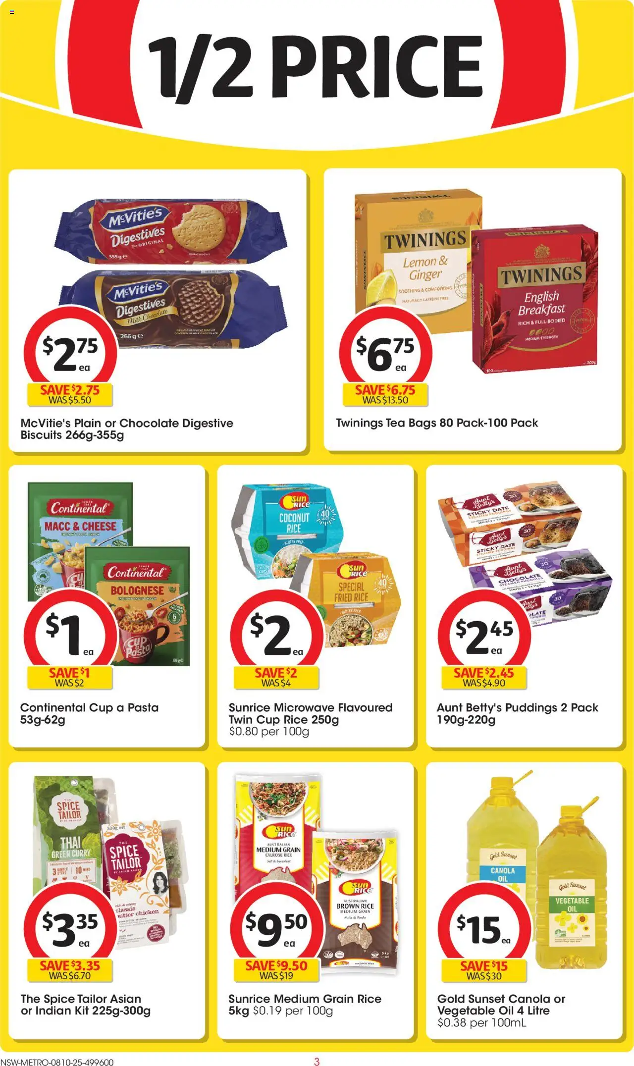 Coles catalogue - valid from 08.10.2025 | Page: 3 | Products: Oil, Chocolate, Rice, Microwave