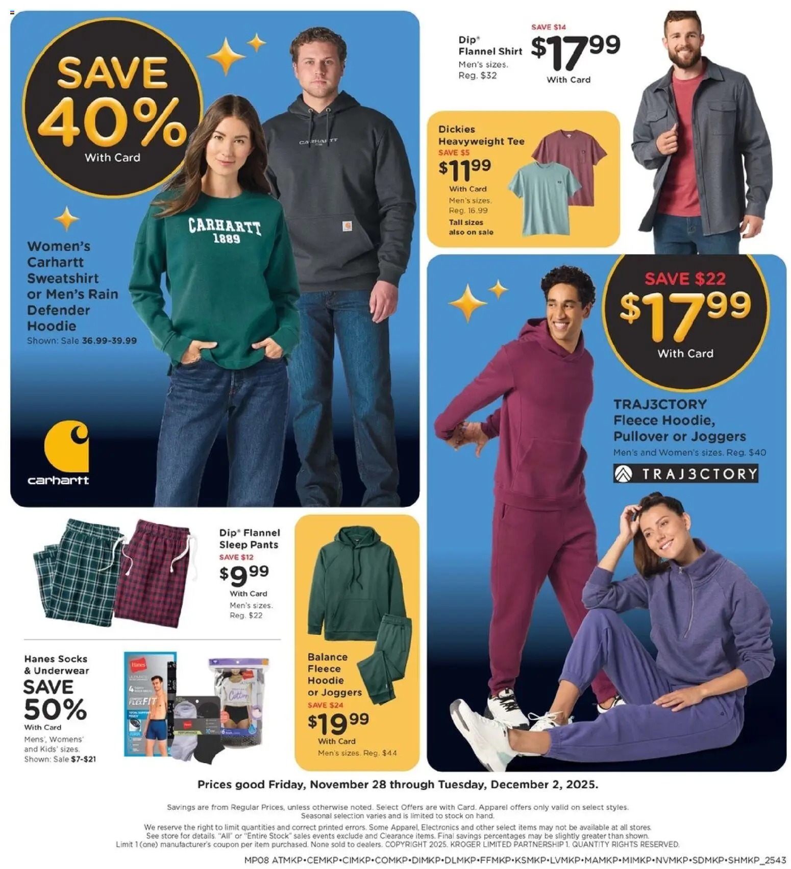 Kroger Black Friday - valid from 28.11.2025 | Page: 8 | Products: Shirt, Hoodie, Pants, Underwear