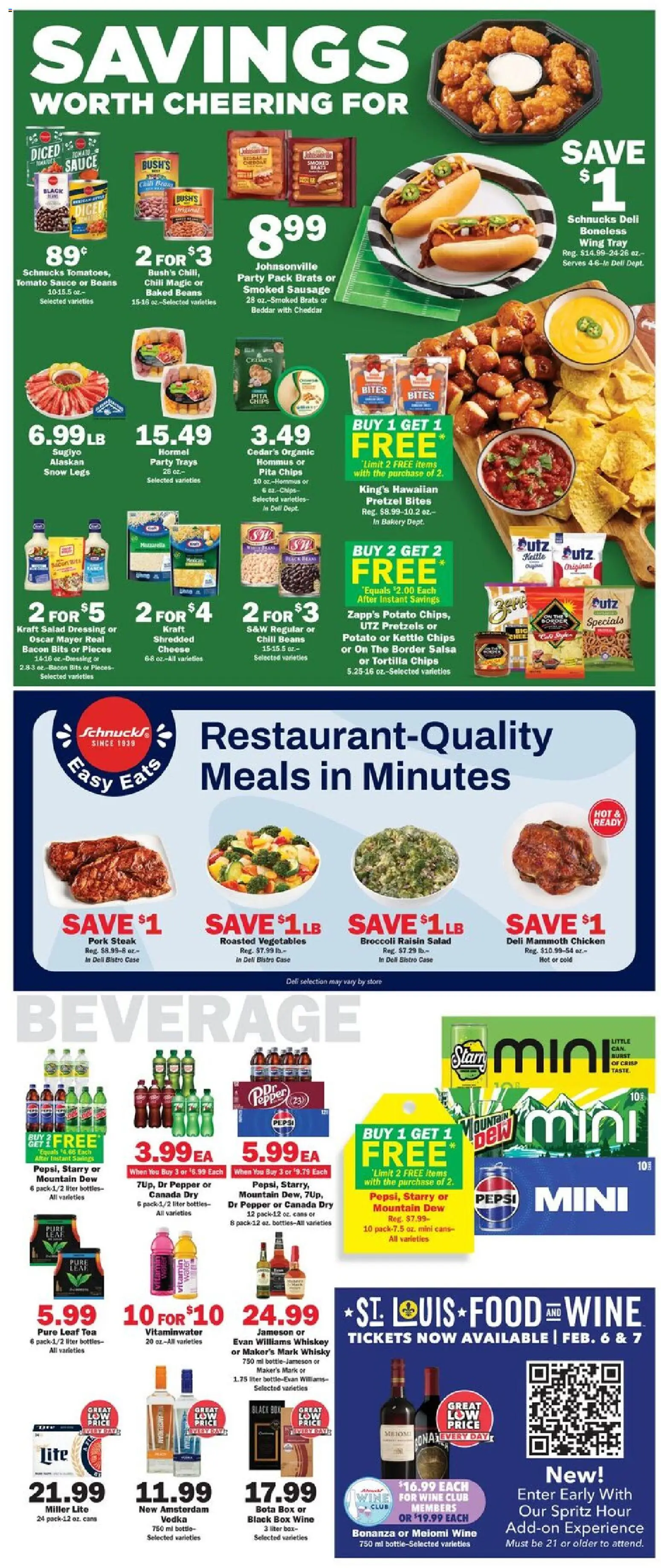 Schnucks Weekly Ad - valid from 28.01.2026 | Page: 3 | Products: Vitamin, Pork, Vodka, Vegetables