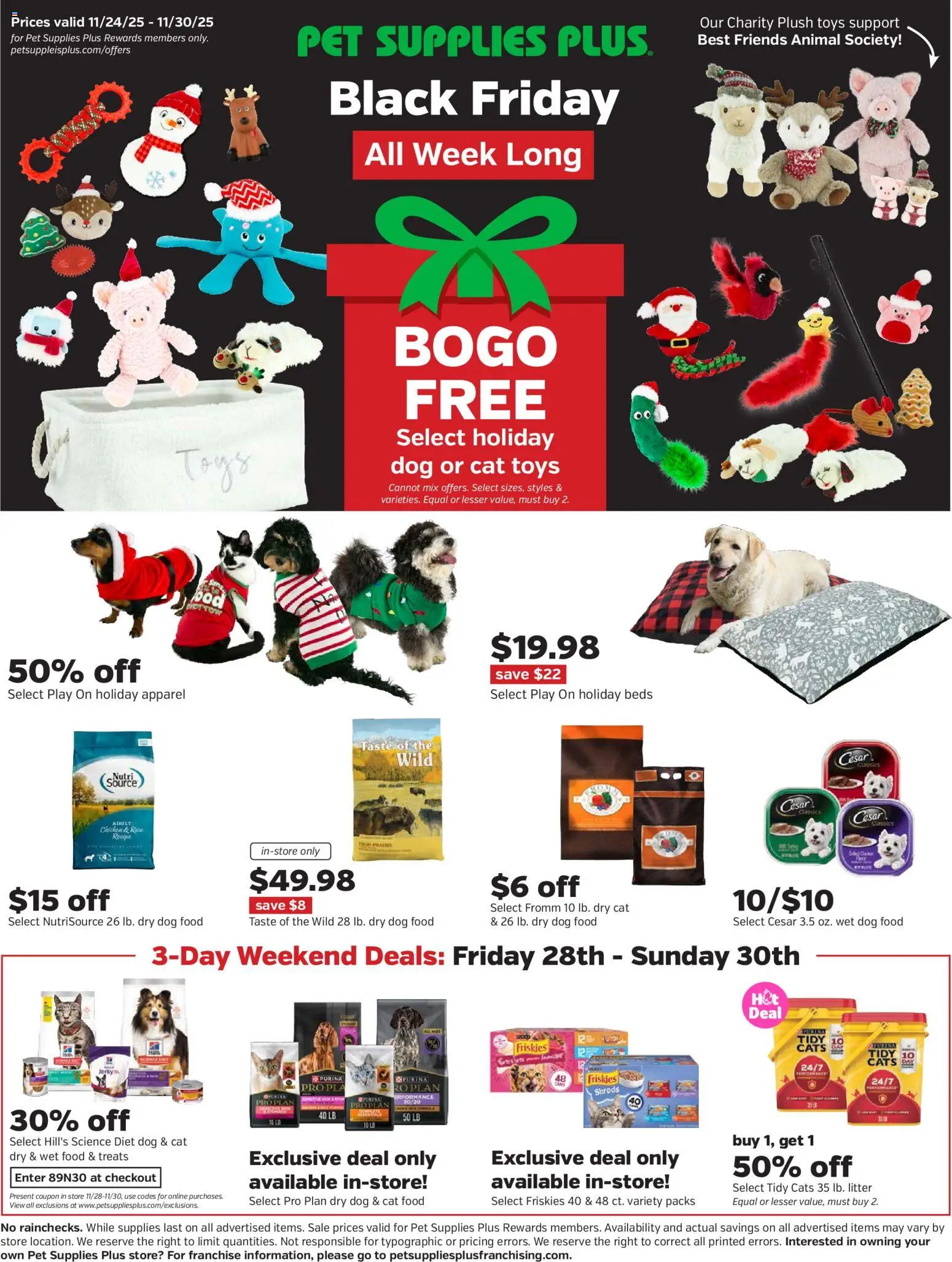 Pet Supplies Plus Weekly Ad - valid from 24.11.2025 | Page: 1 | Products: Dog Food, Cat Food